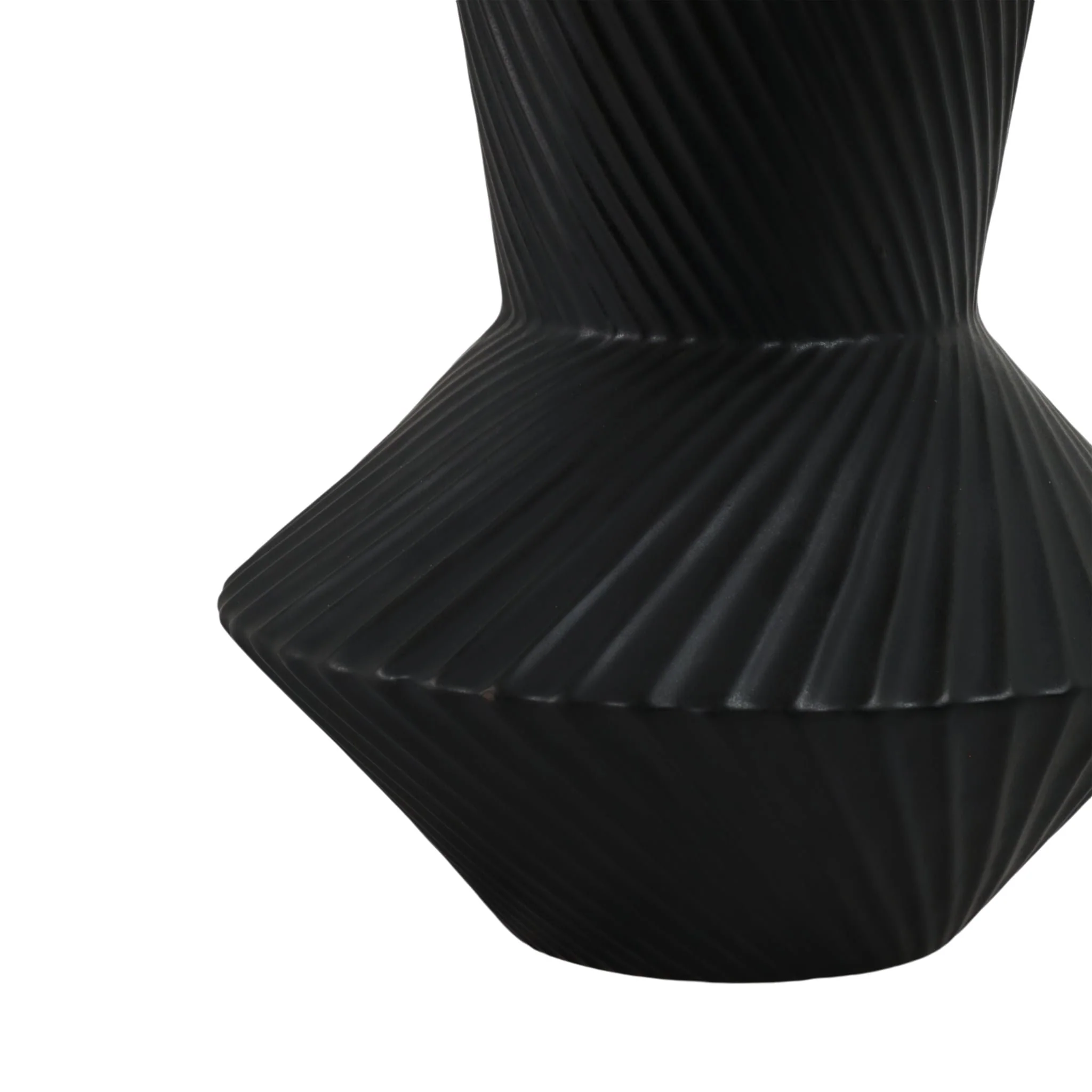 23" Ribbed Totem Table Lamp, Black/white - Image 5
