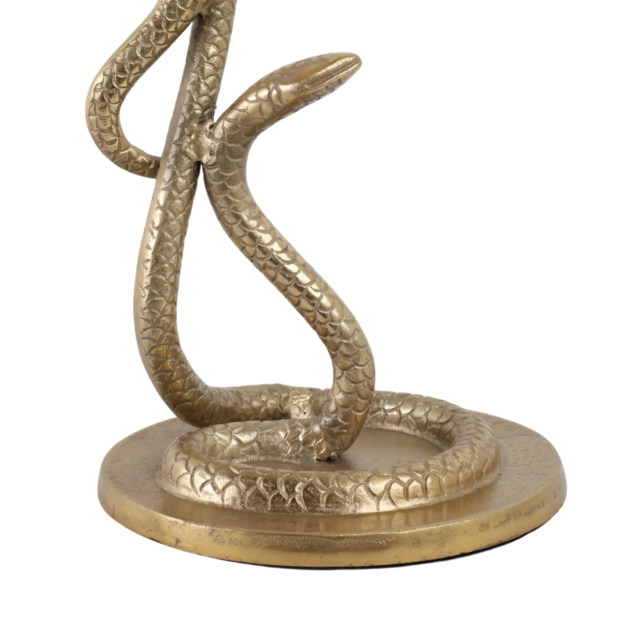 23x15" Snake Accent Table, Gold - Image 5