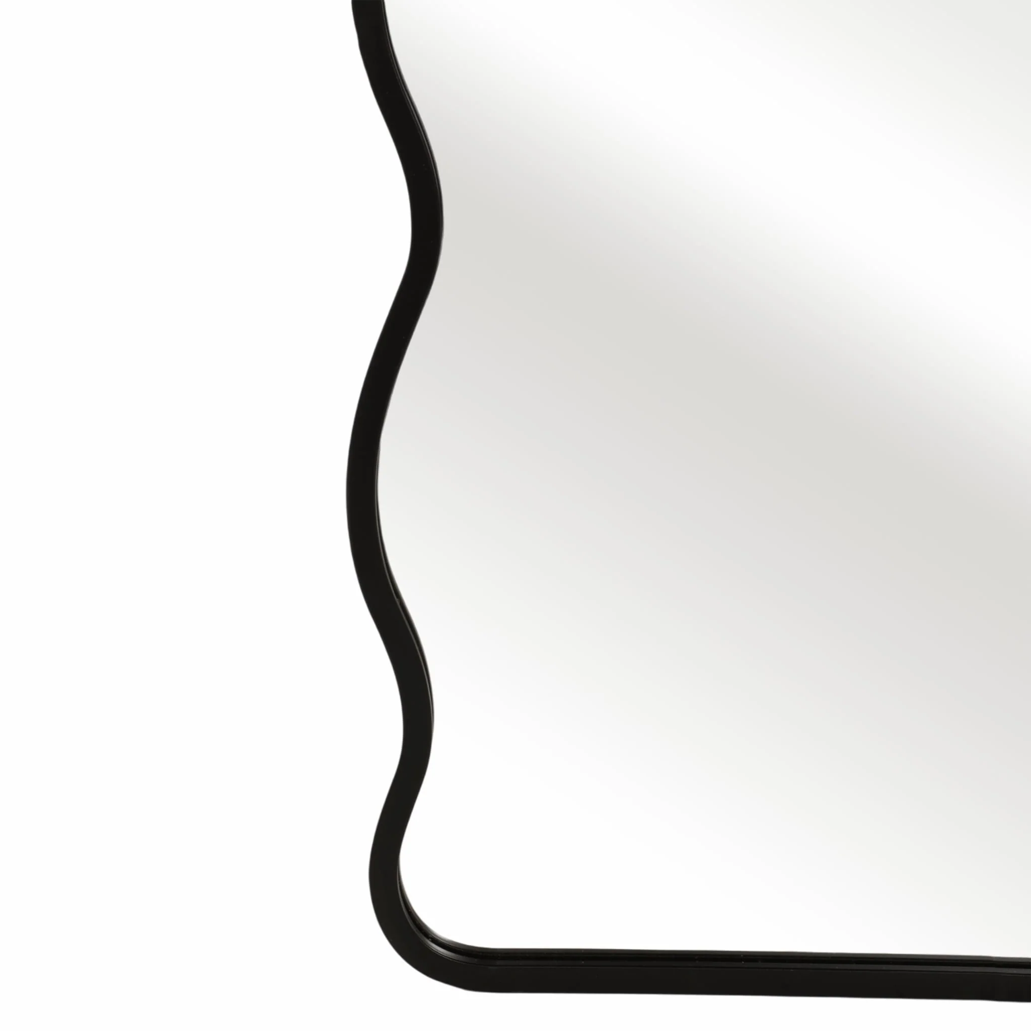 23x55" Curvy Edged Leaner Mirror, Black - Image 4