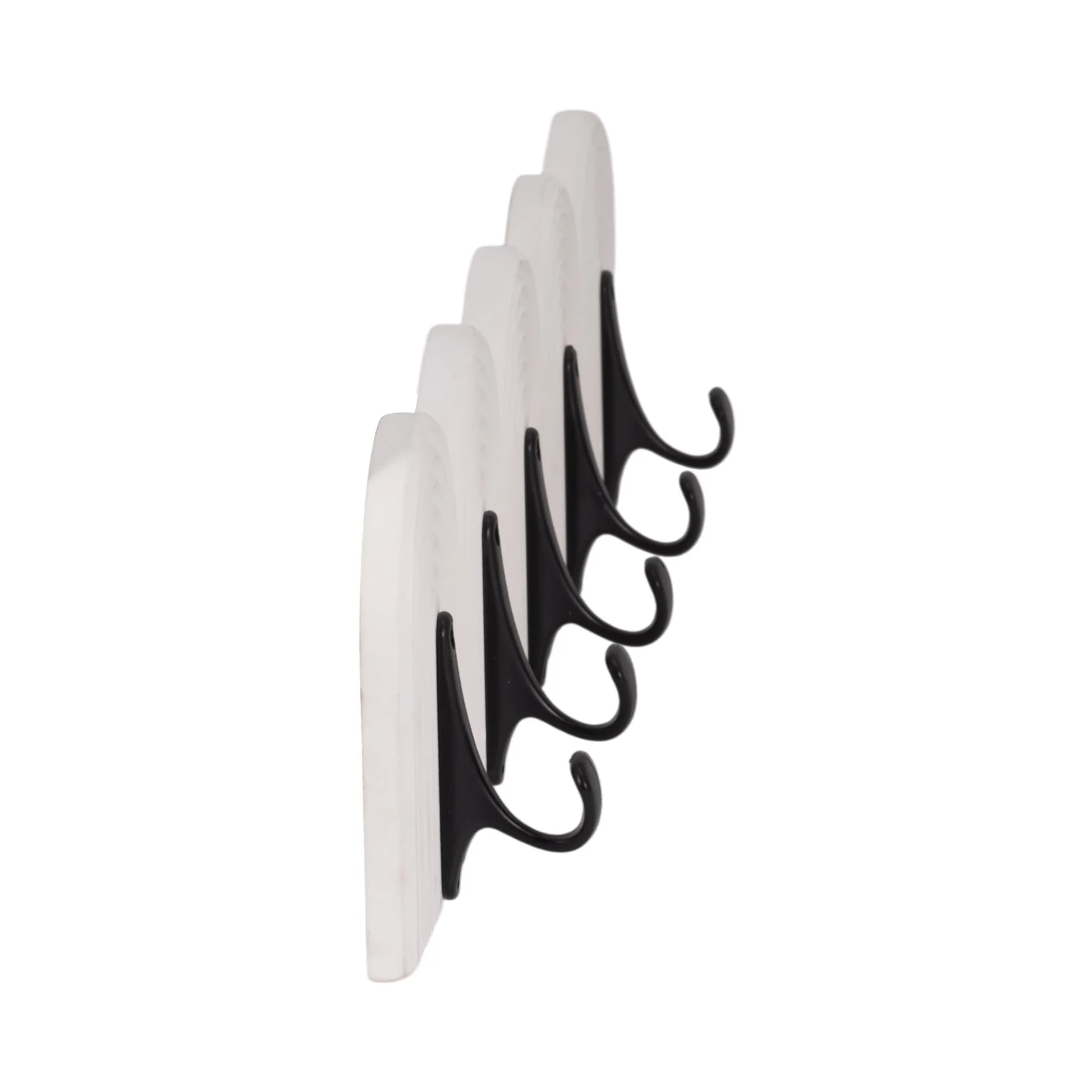 24" 5-arch Wall Hooks, White - Image 3