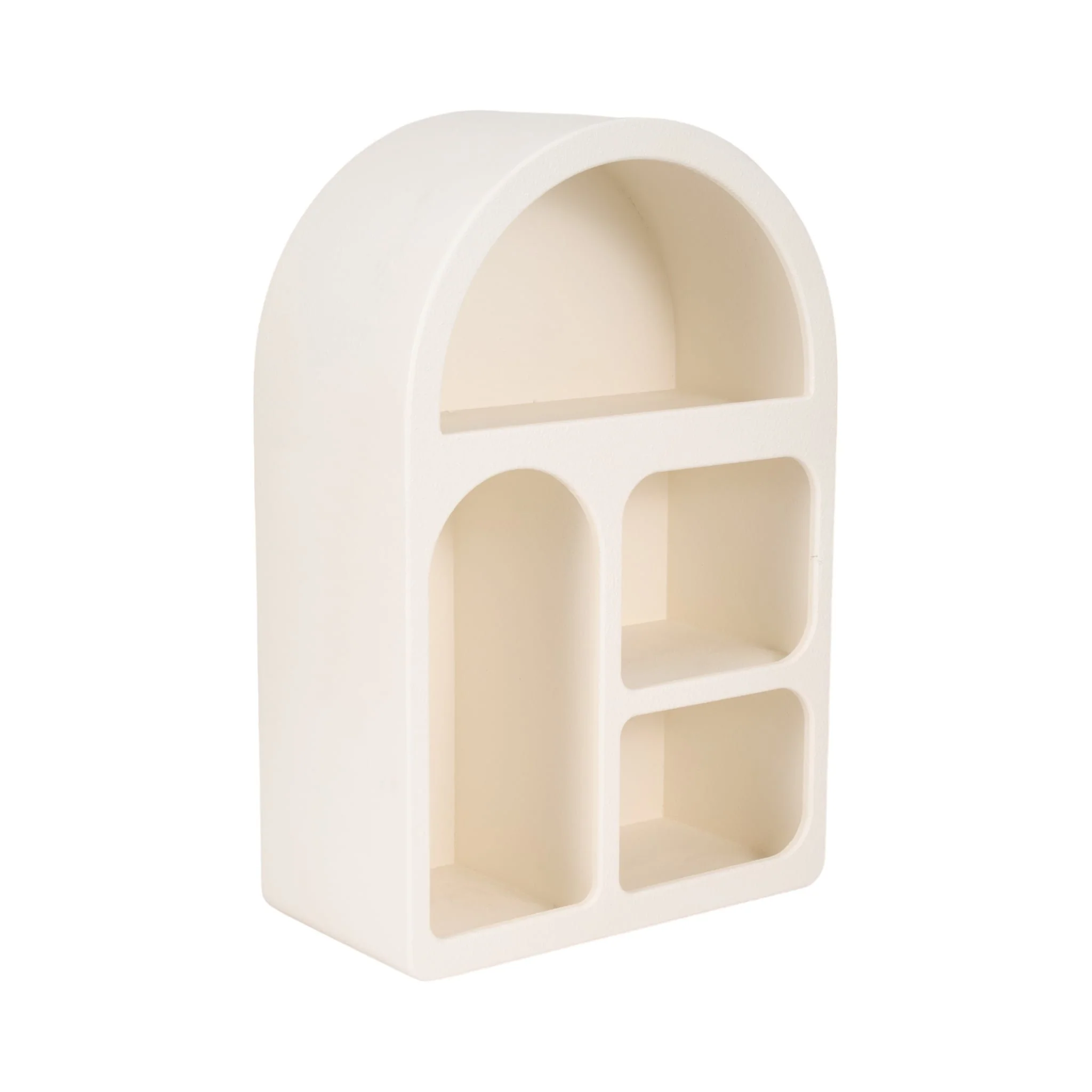 24" Arch Rough Finish Wall Shelf, White - Image 3
