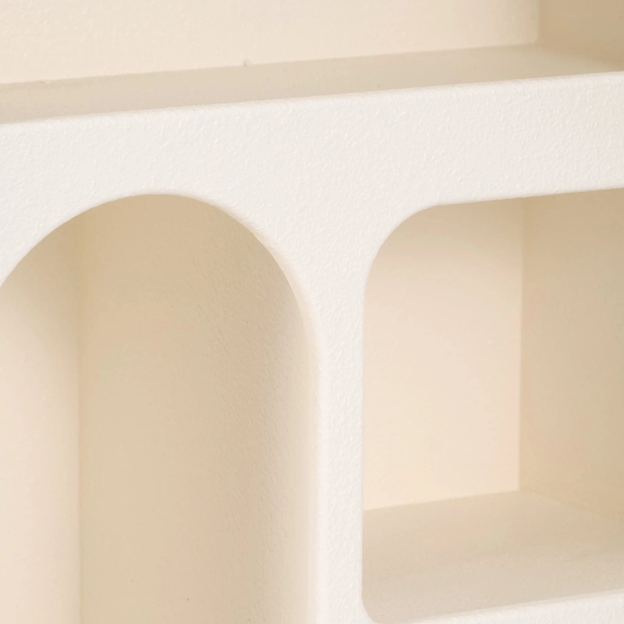 24" Arch Rough Finish Wall Shelf, White - Image 5