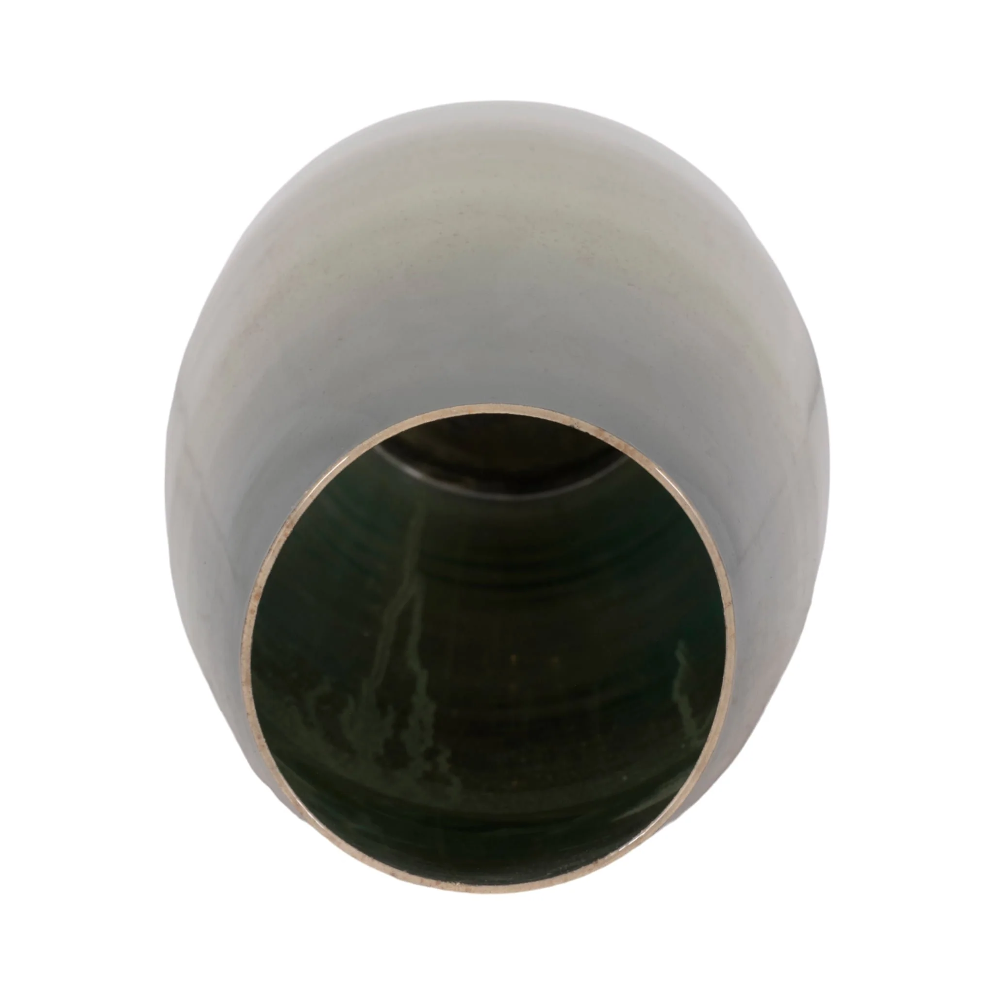 24" Curved Glass Vase Green Mercury Ombre, Multi - Image 5