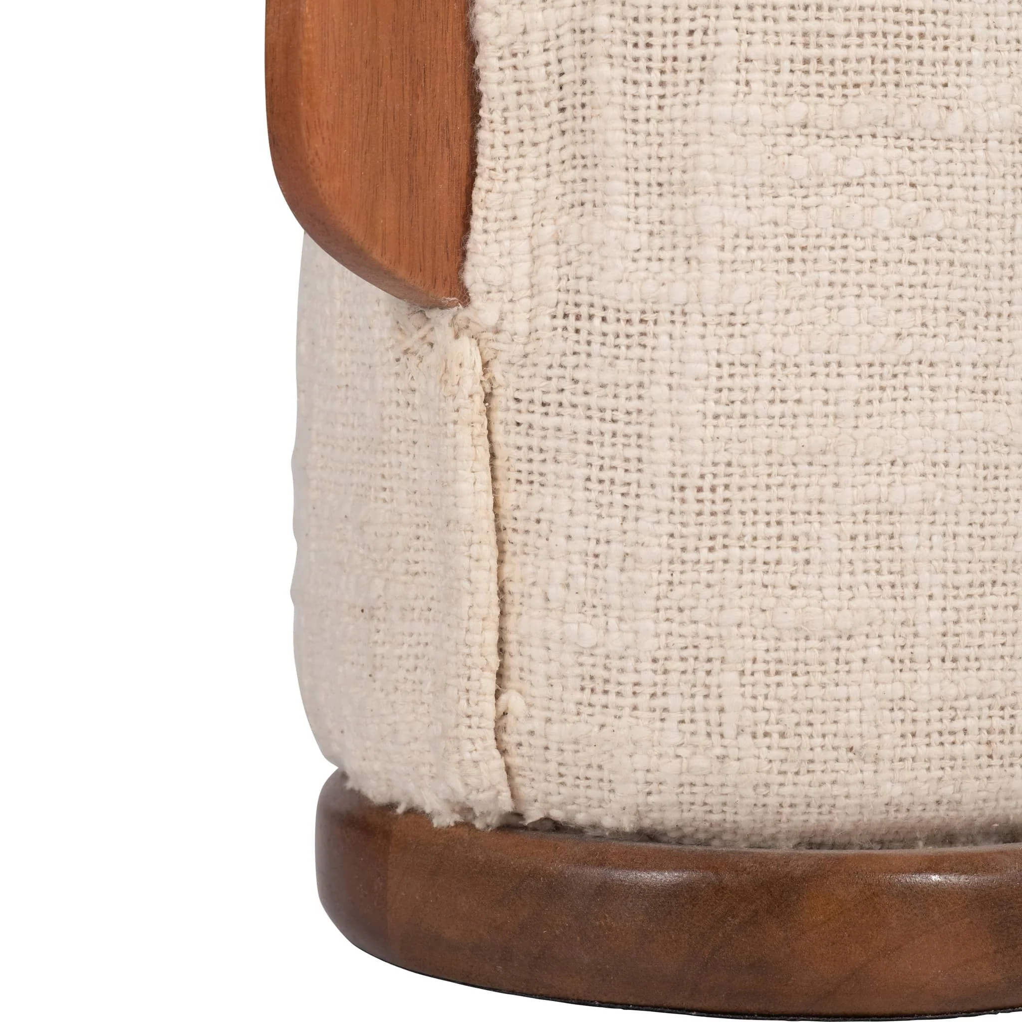 24" Ecomix Fabric Lamp With Wood, Ivory - Image 6