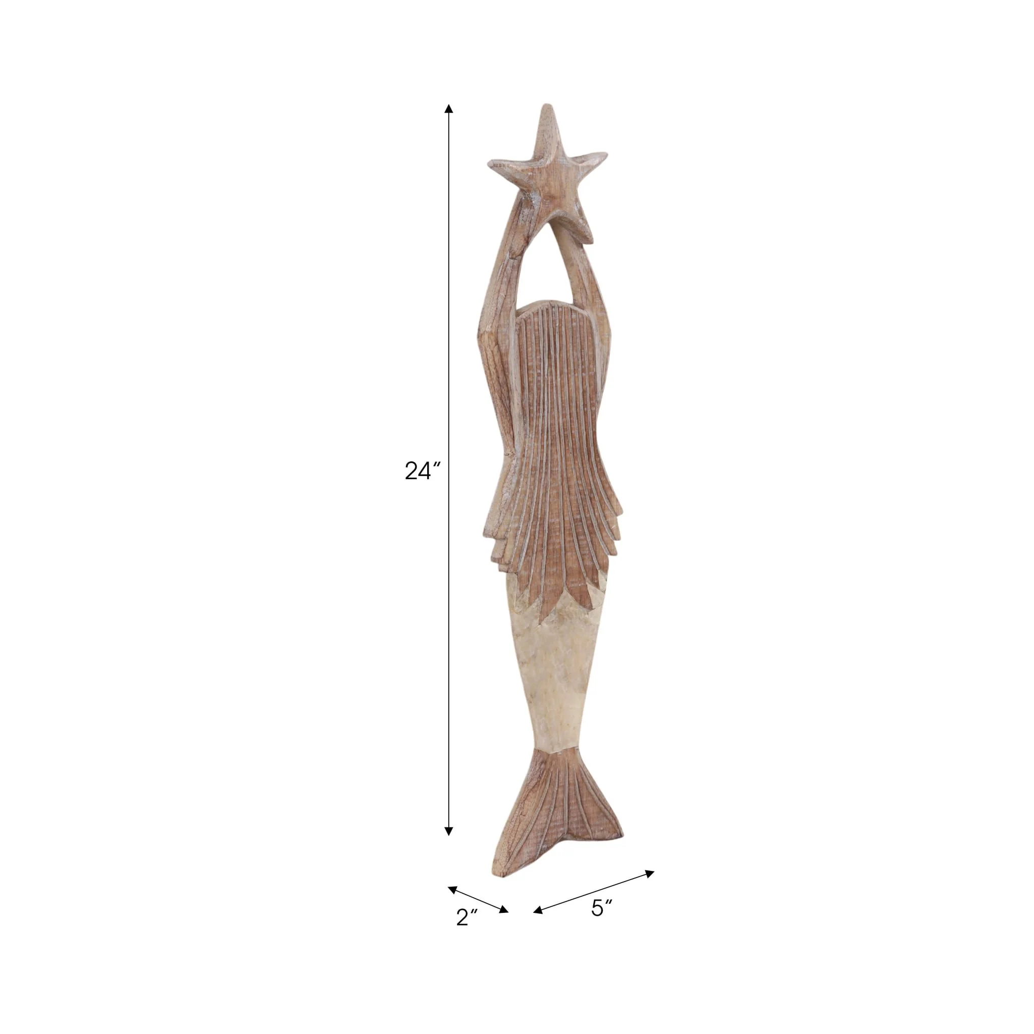 24" Mermaid Gold Capiz Tail, Natural - Image 6