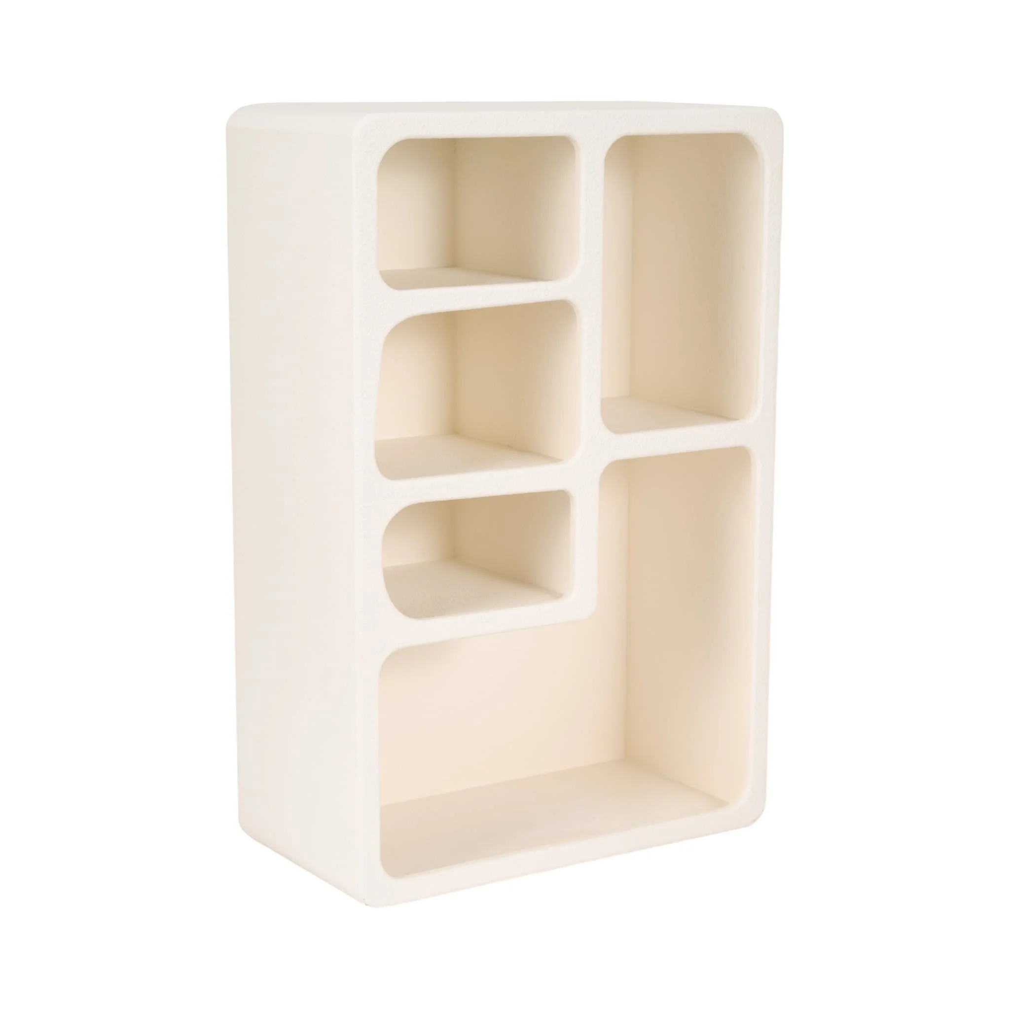 24" Rectangle Rough Finish Wall Shelf, White - Image 2