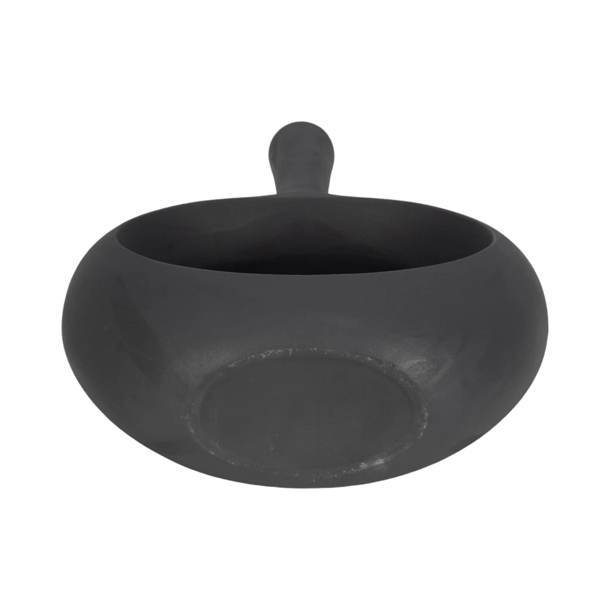 24" Rough Texture Round Cut Out Vase, Charcoal - Image 7