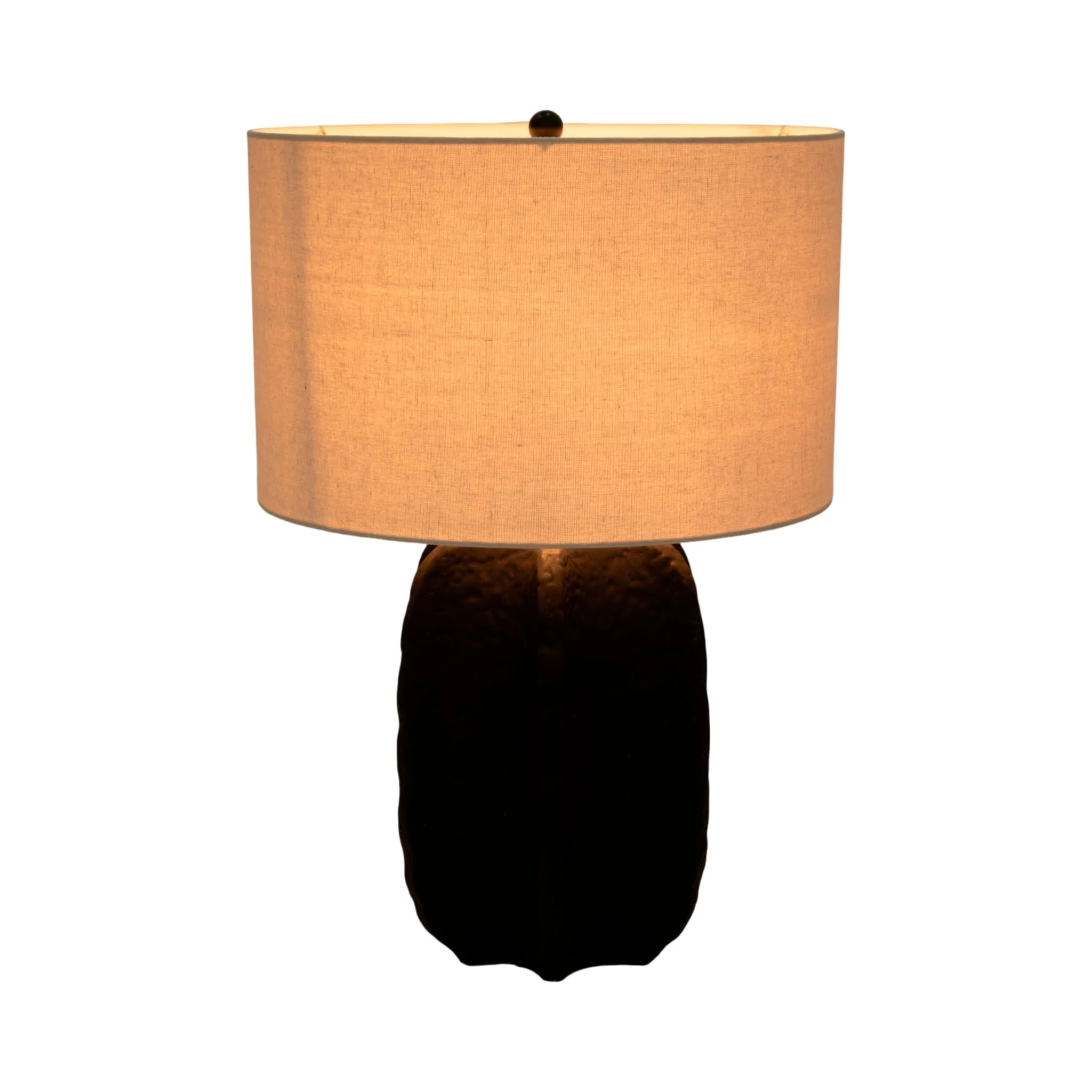 24" Textured Jagged Table Lamp, Black/white - Image 2