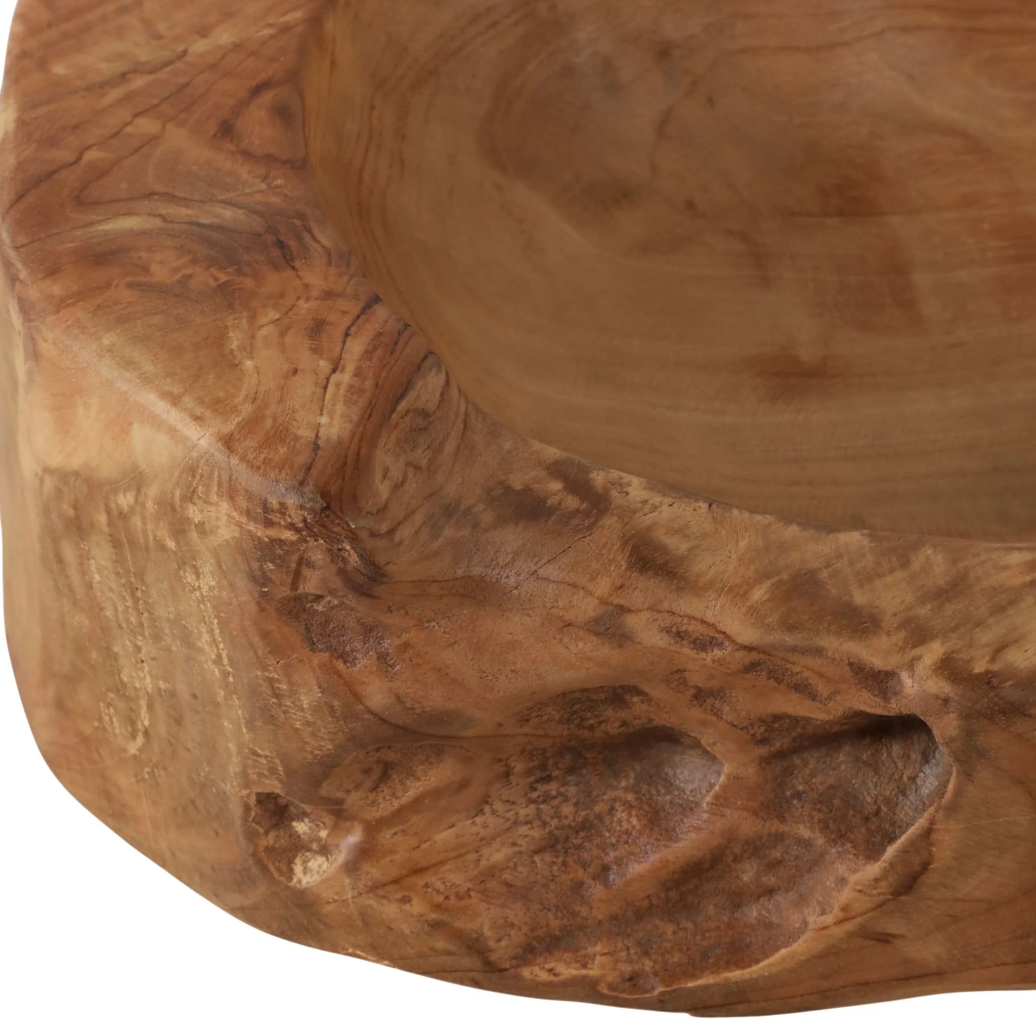 24x10" Long Teak Wood Bowl, Natural - Image 5