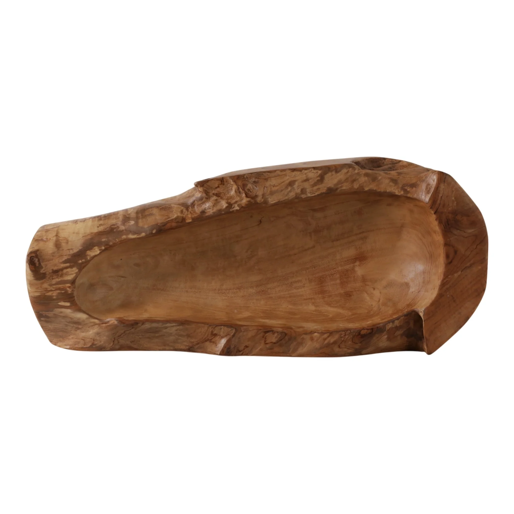24x10" Long Teak Wood Bowl, Natural - Image 6