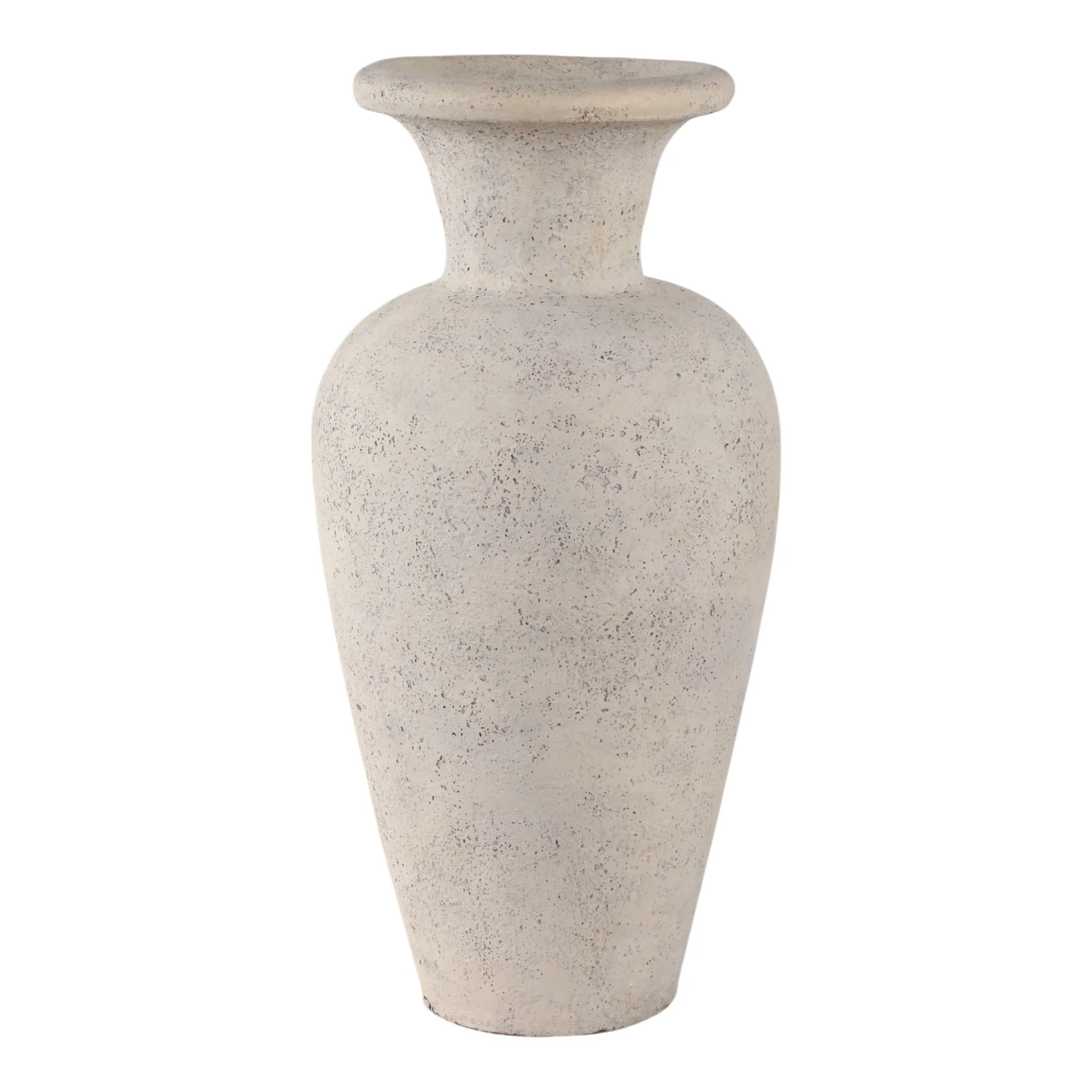 24x11" Terracotta Floor Vase, White - Image 3