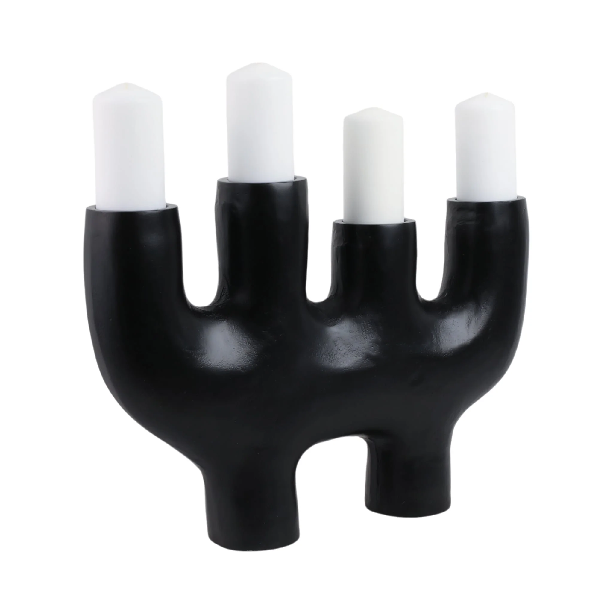 24x18" Sculptural 4-pillar Holder, Black - Image 2