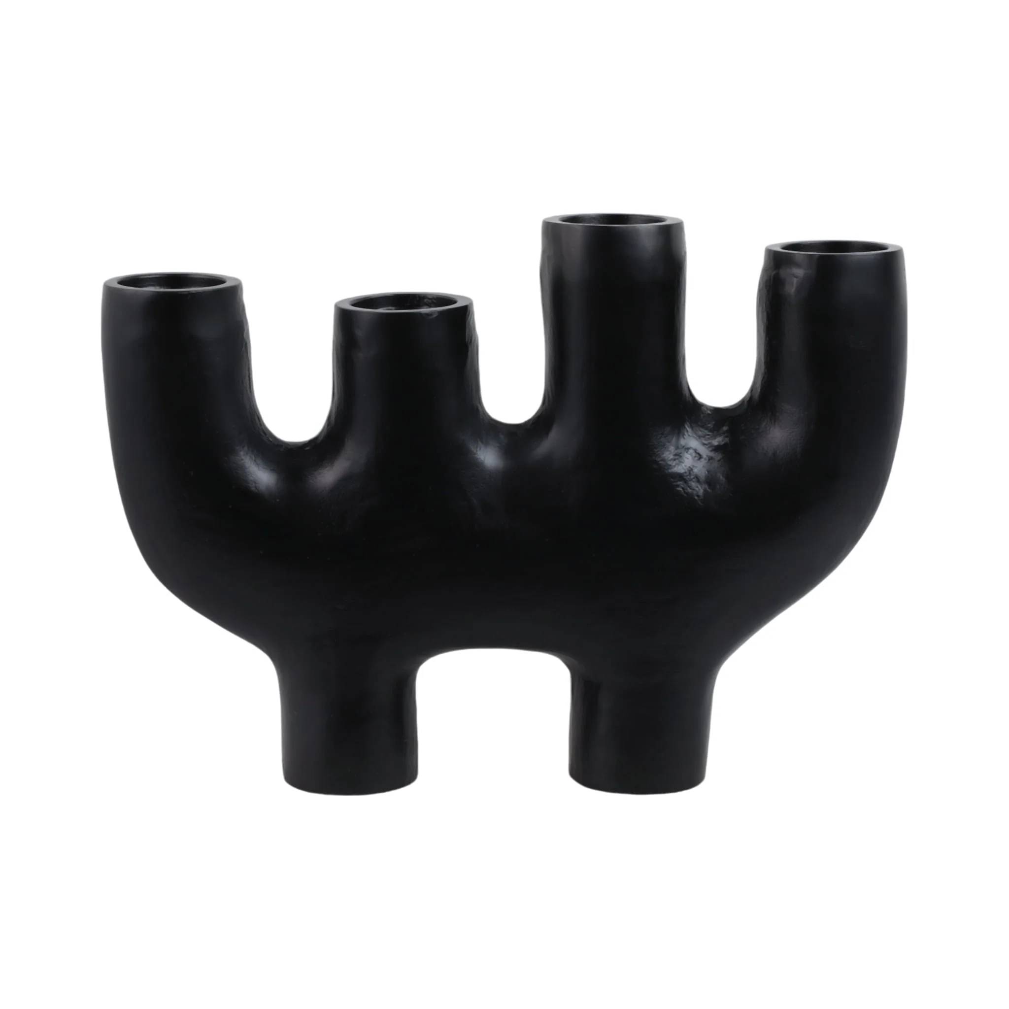 24x18" Sculptural 4-pillar Holder, Black - Image 4
