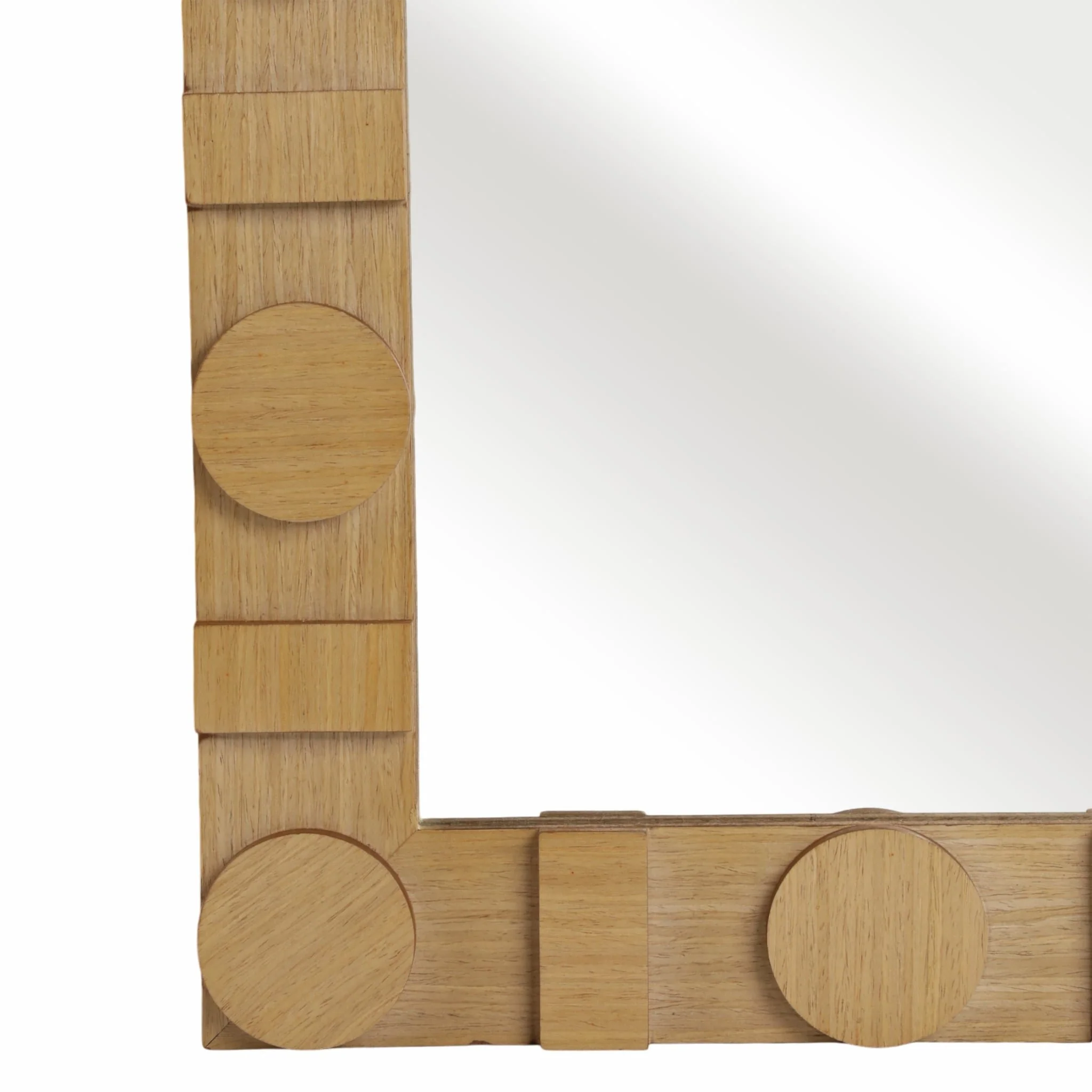 24x36 Rectangle Mirror W/ Circle Details, Natural - Image 4