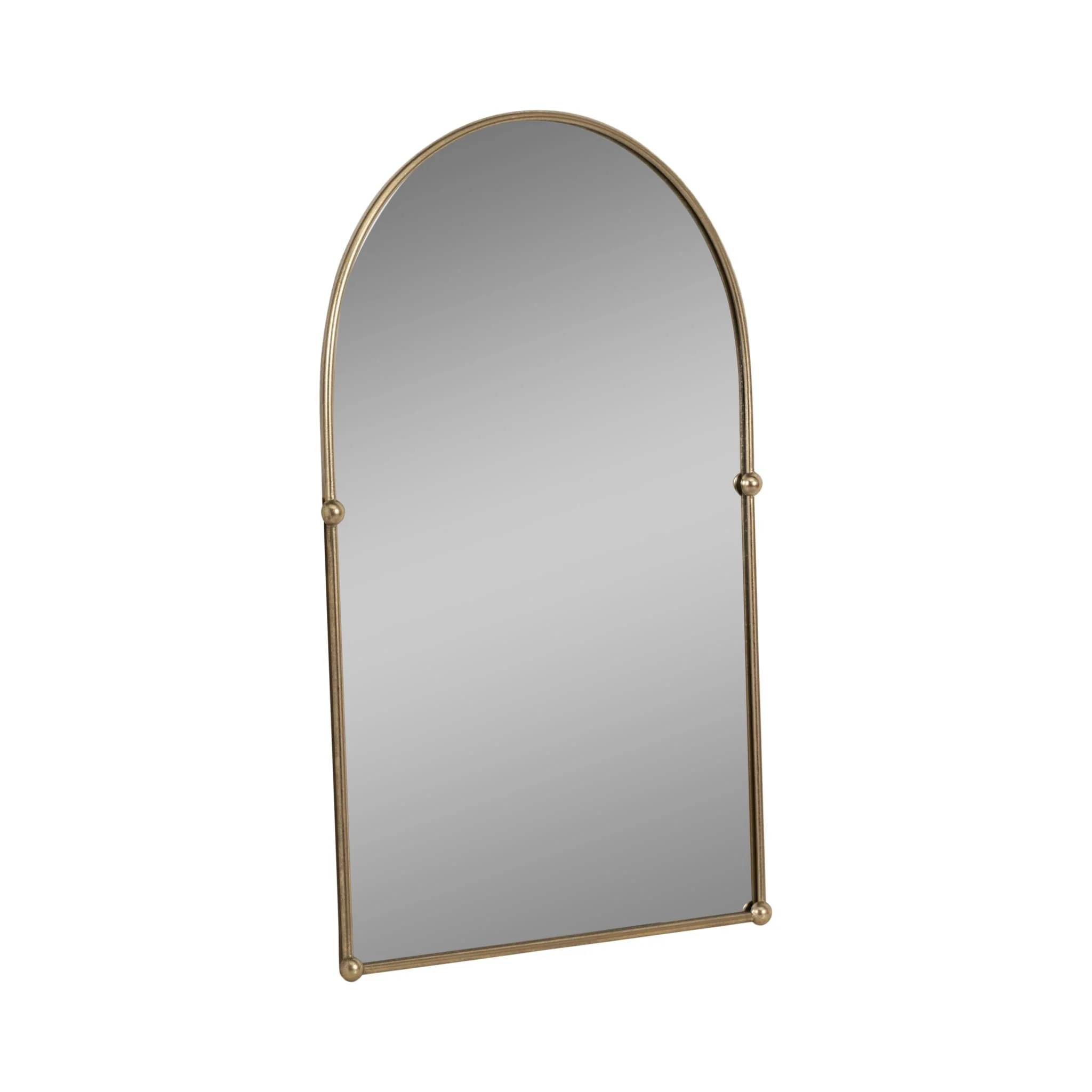 24x38 Arch Mirror With 4 Knobs, Gold - Image 3