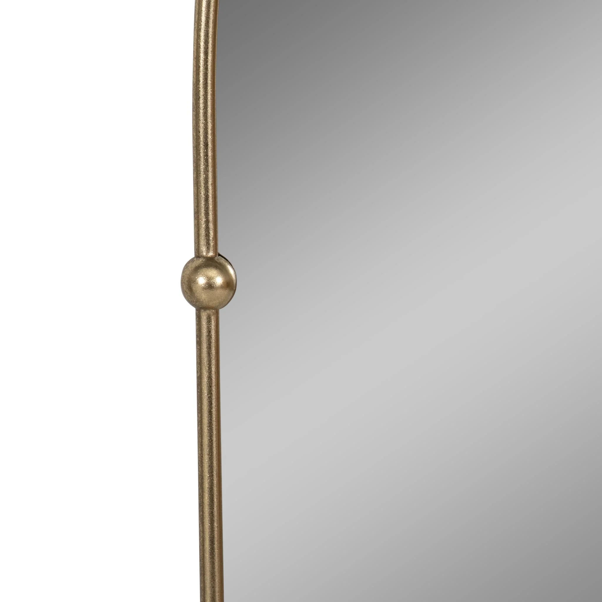 24x38 Arch Mirror With 4 Knobs, Gold - Image 5