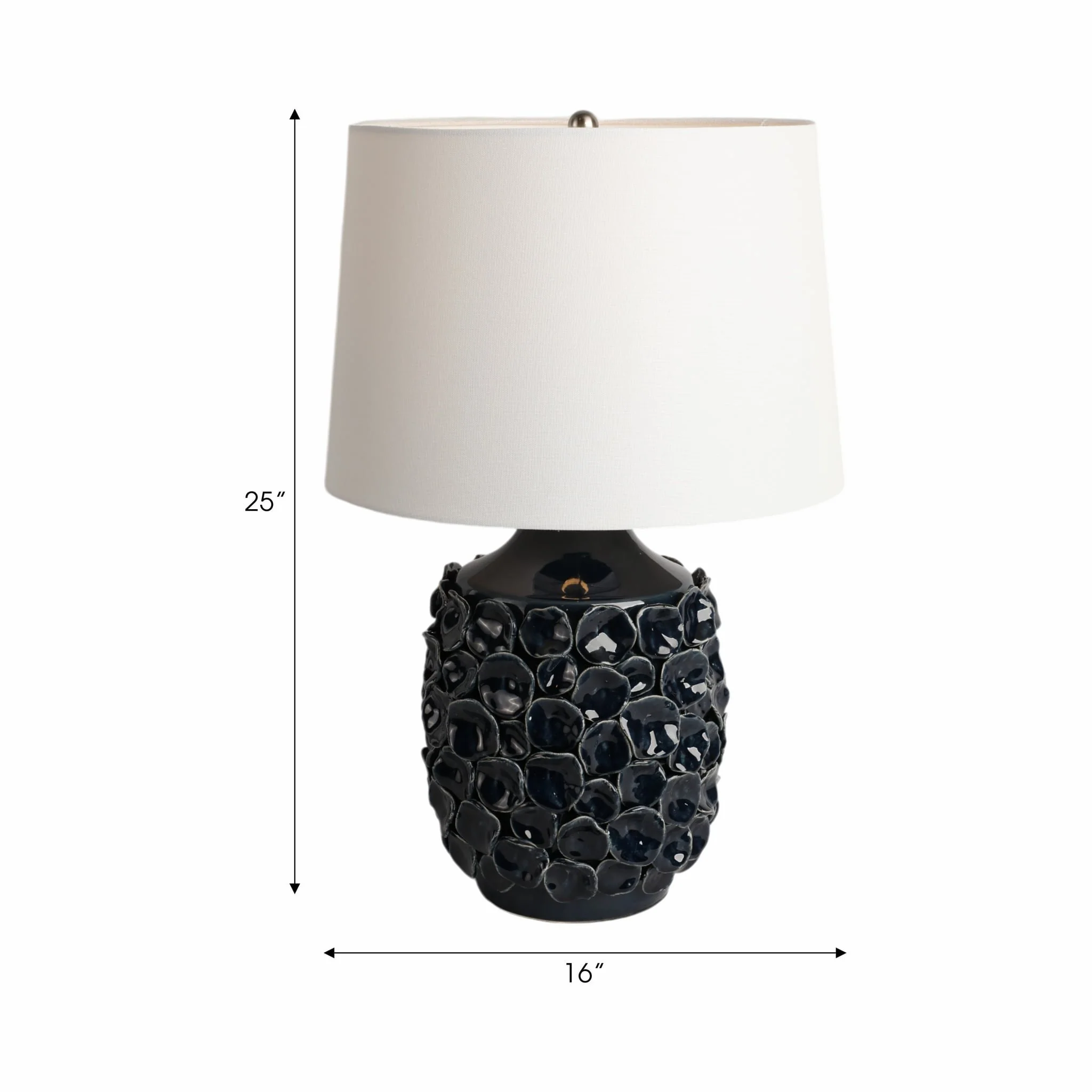 25" Coastal Discs Table Lamp, Navy Blue - Image 6