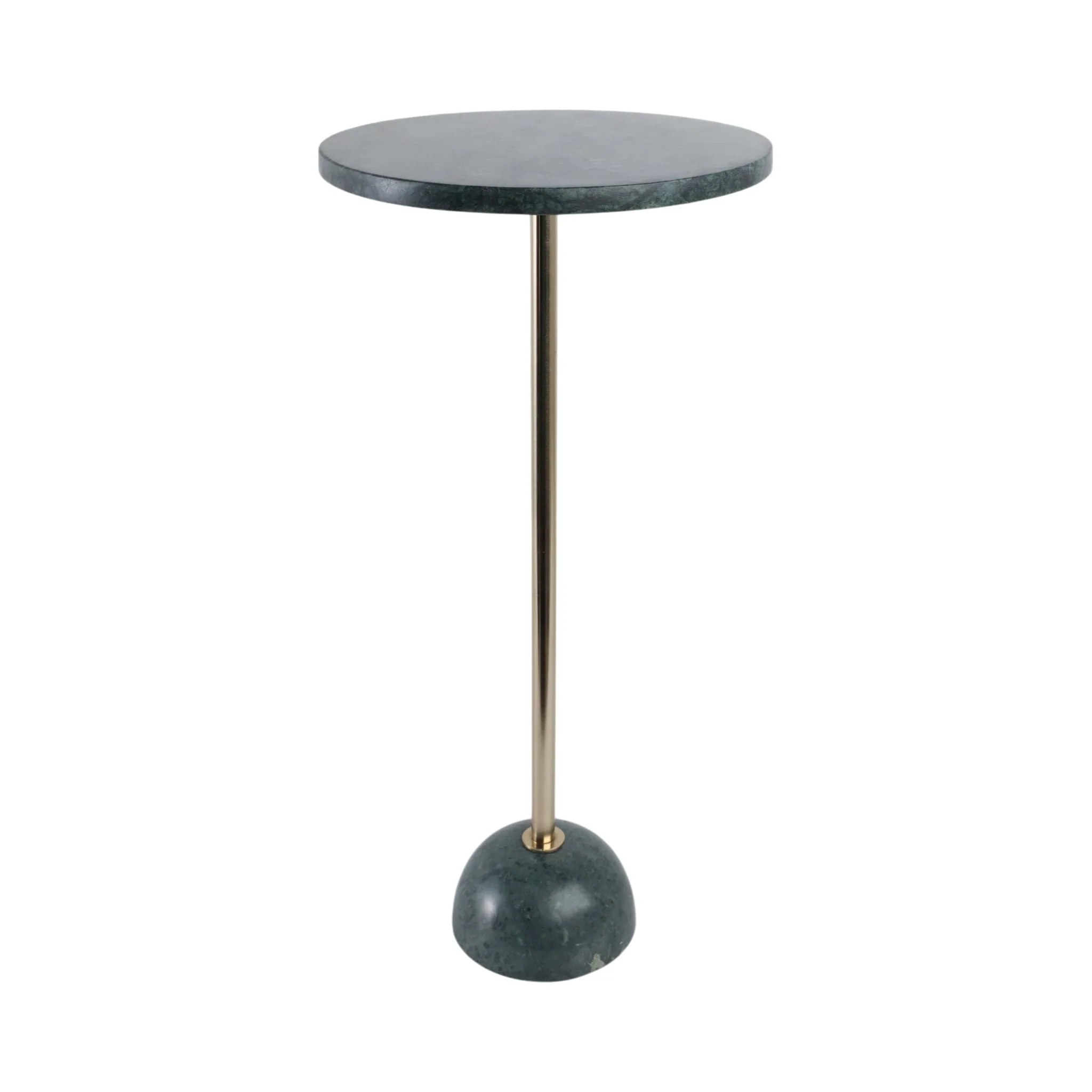 25x12 Marble Ball Base Accent Table, Green/gold - Image 2