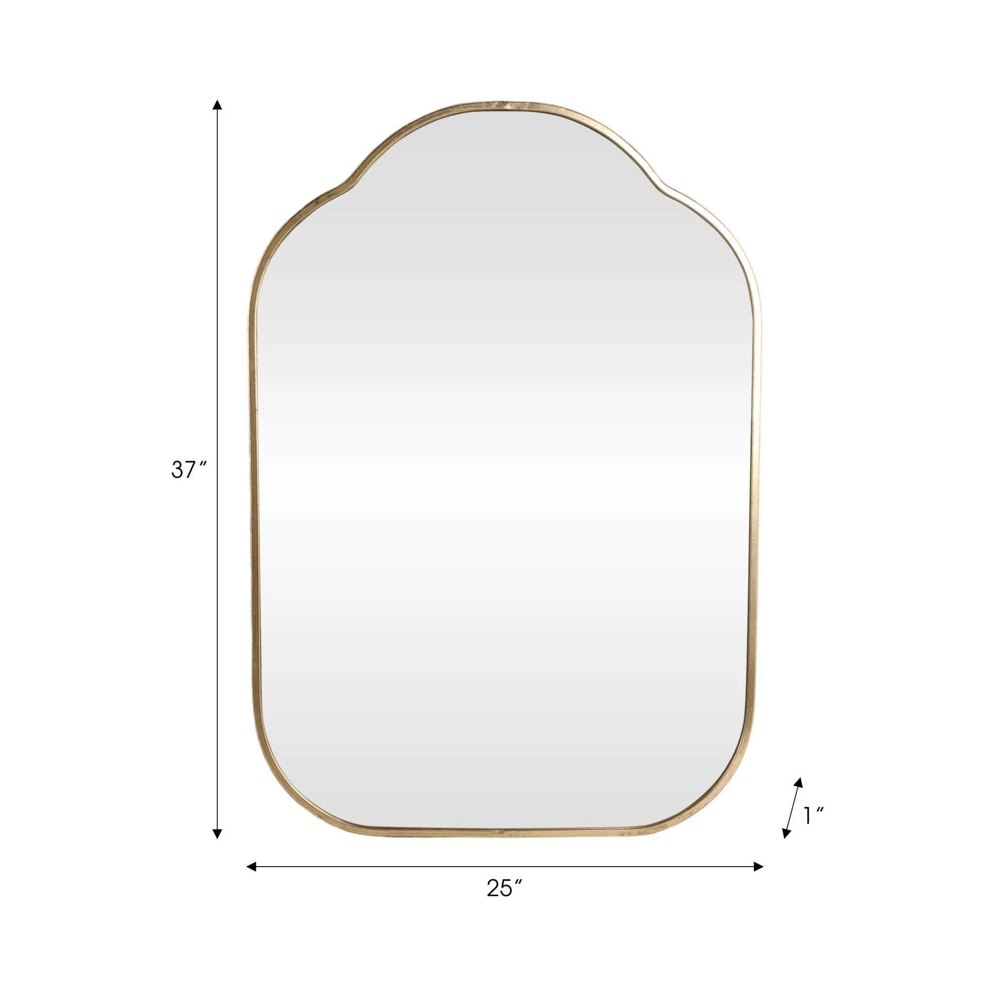 25x37 Arch Top Mirror, Gold - Image 7