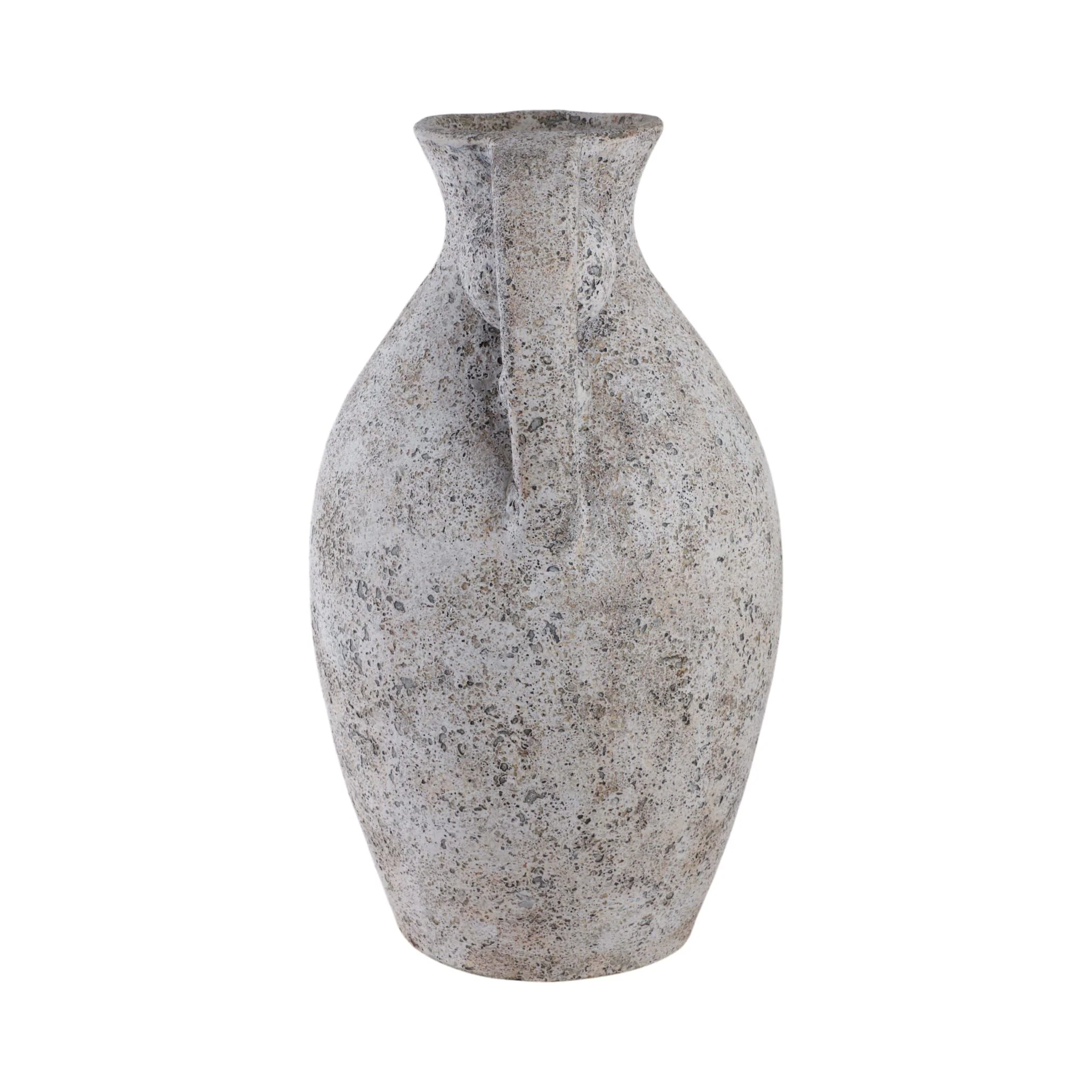 26" Terracotta Vase With Orbs Under Handles, Rusti - Image 3