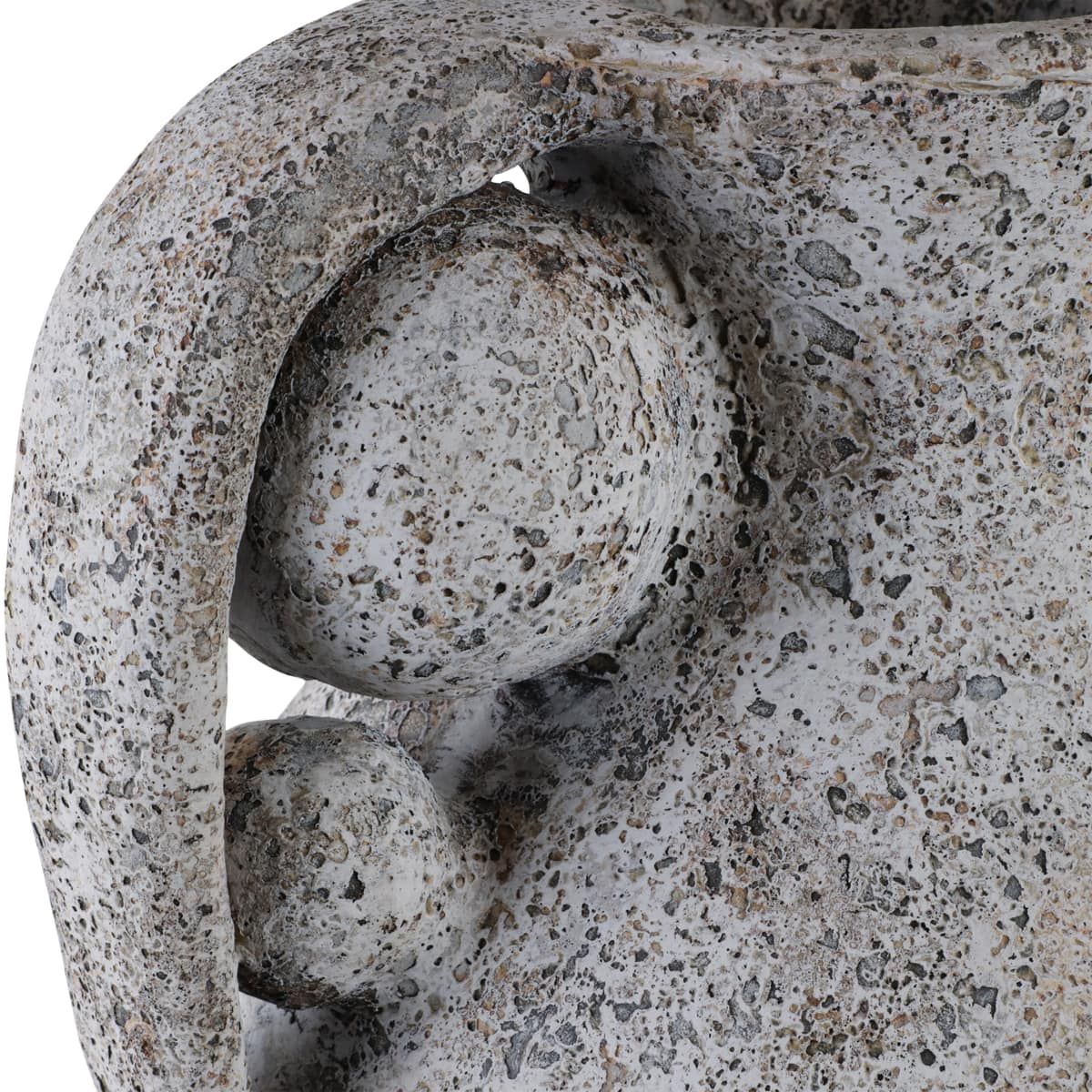 26" Terracotta Vase With Orbs Under Handles, Rusti - Image 6