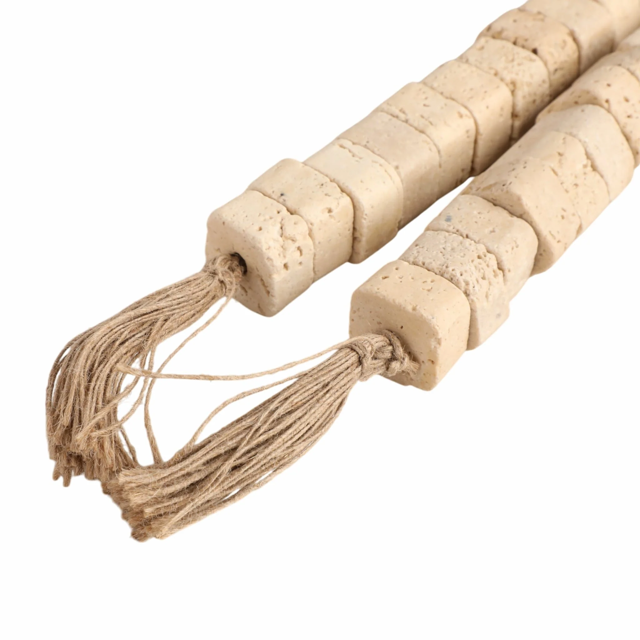26" Travertine 1" Beaded Garland - Image 5