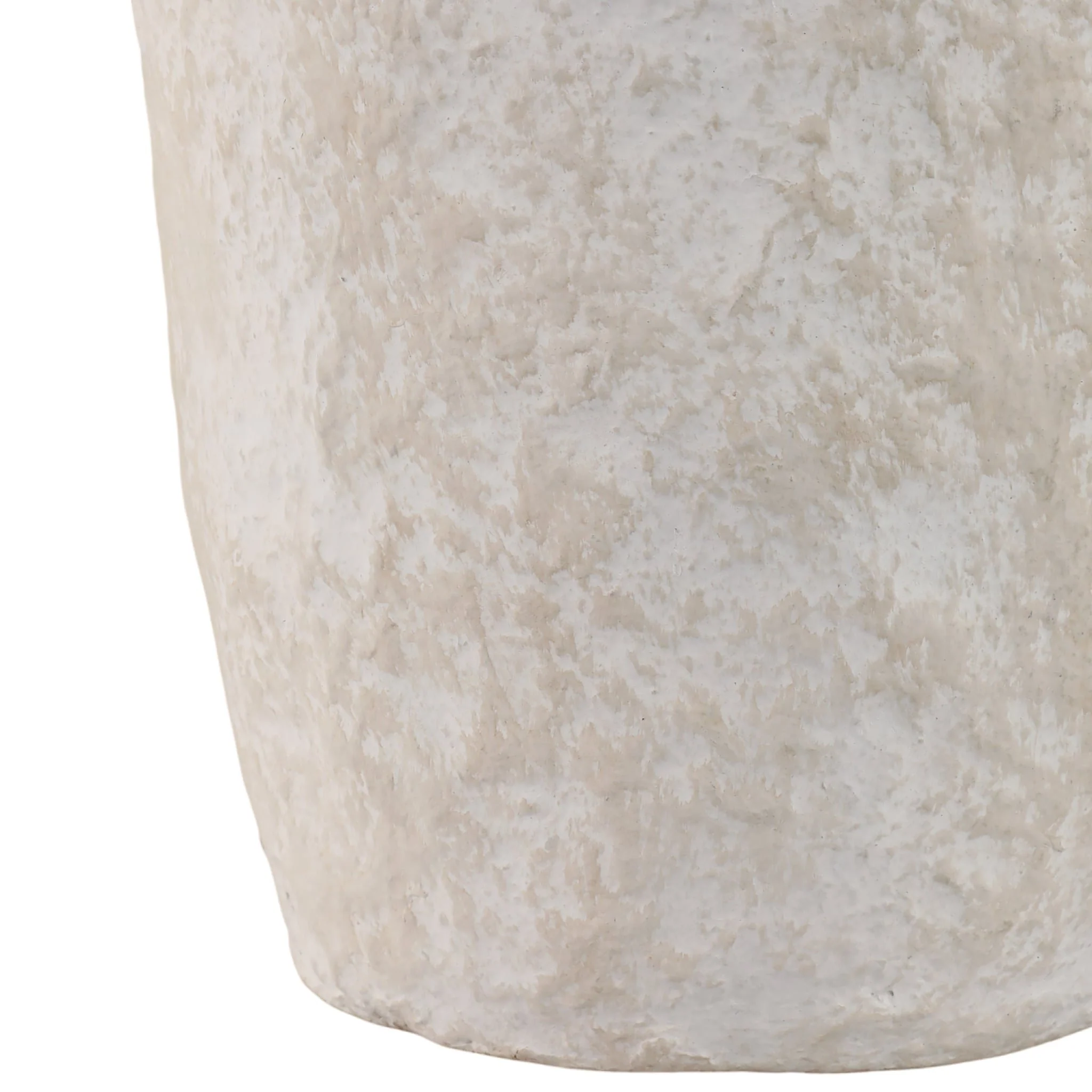 26x15" Paper Mache Handle Vase, White - Image 5