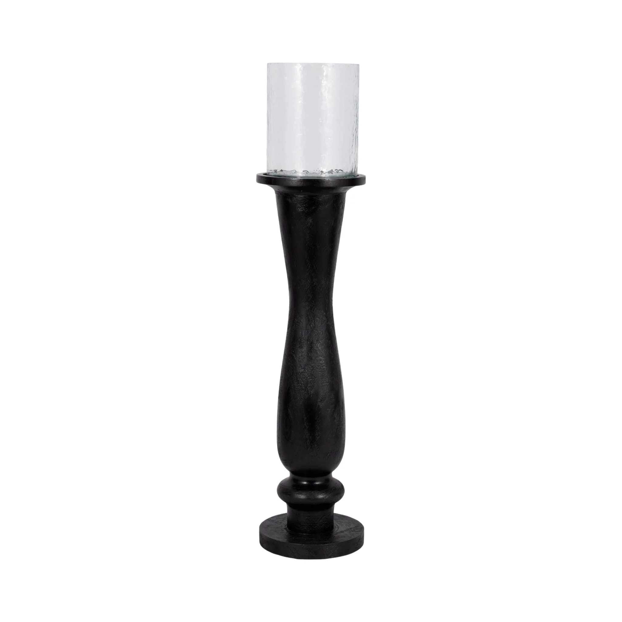 27" Traditional Hurricane On Pedestal, Black