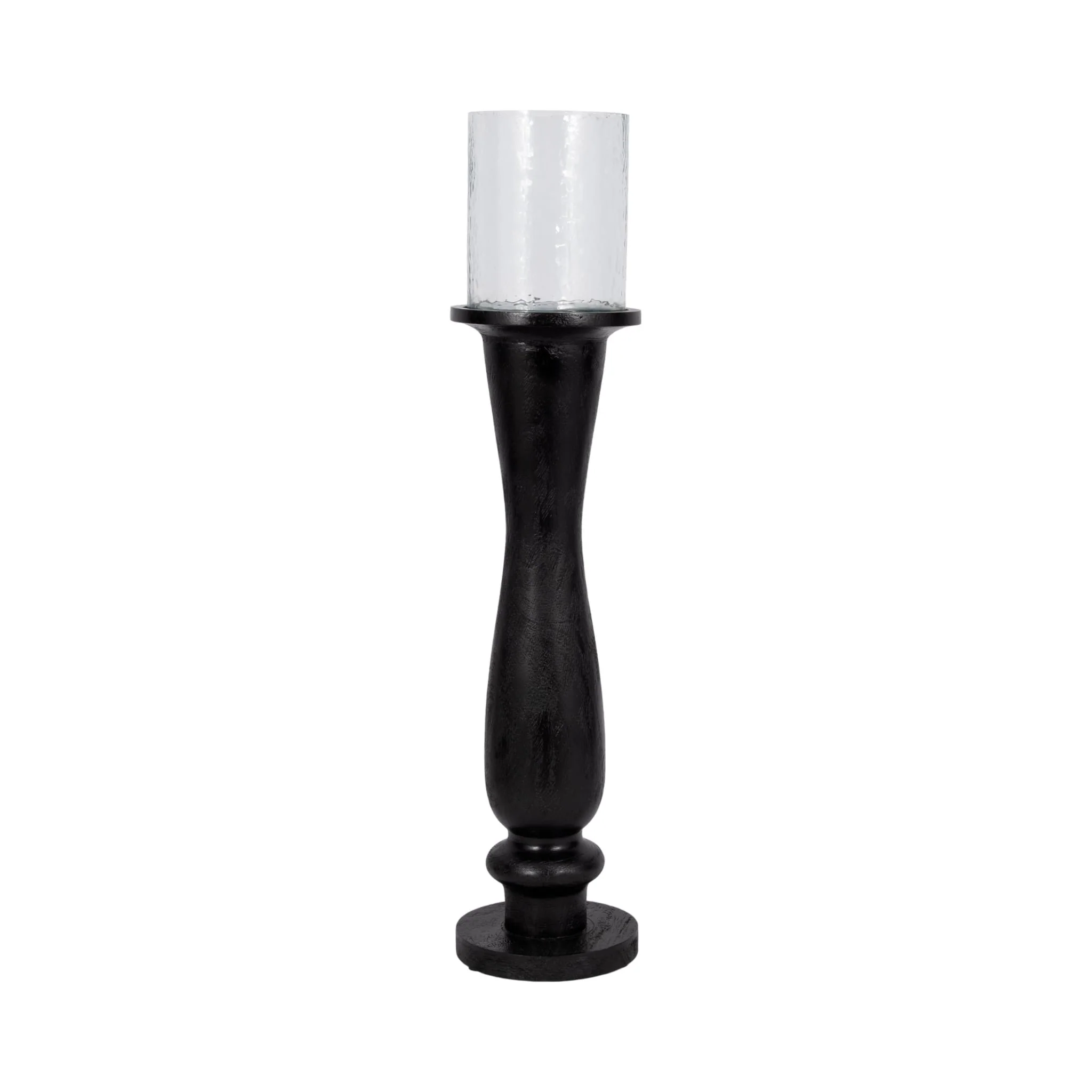 27" Traditional Hurricane On Pedestal, Black - Image 3