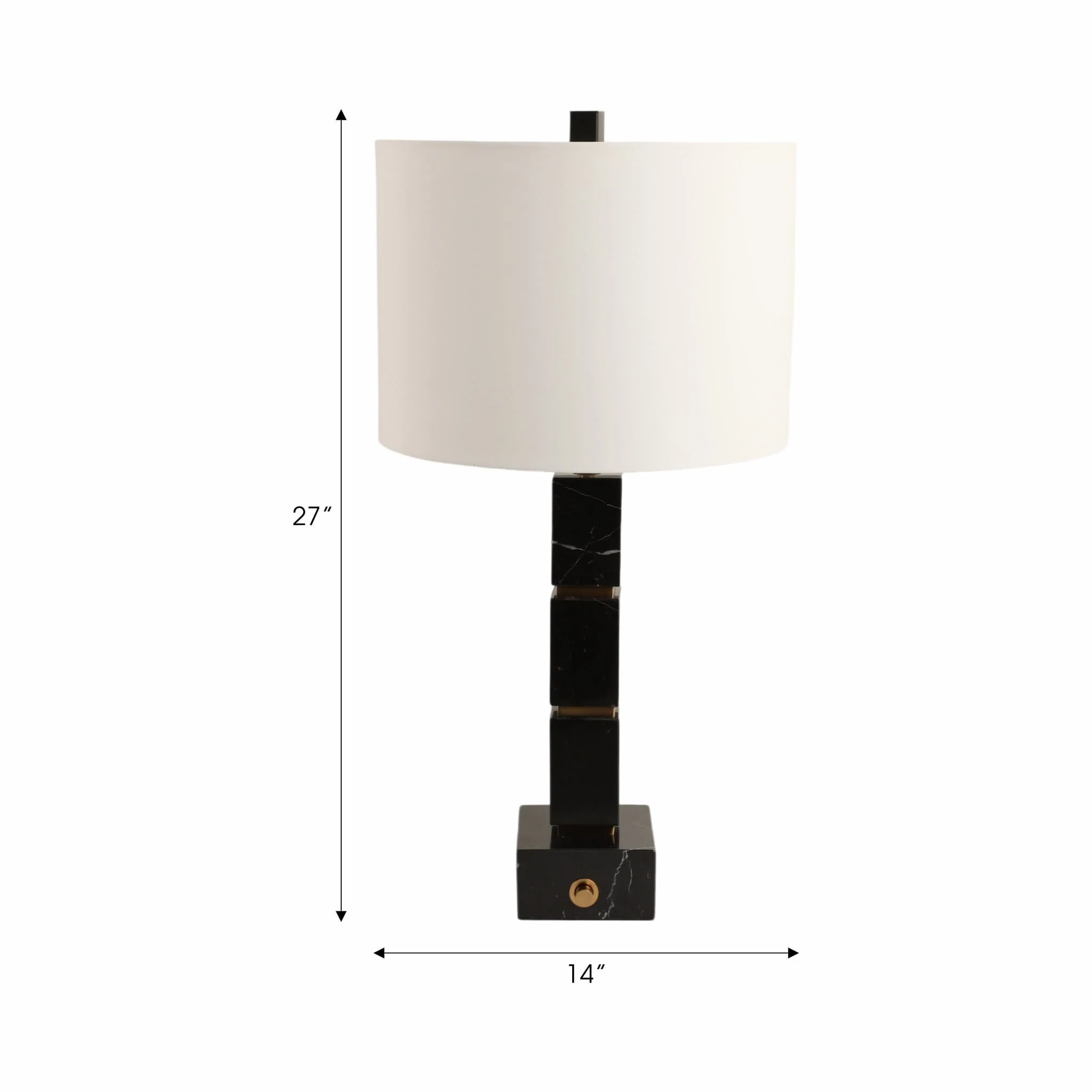 27x14" Stacked Marble Cubes Lamp Base Switch,black - Image 7