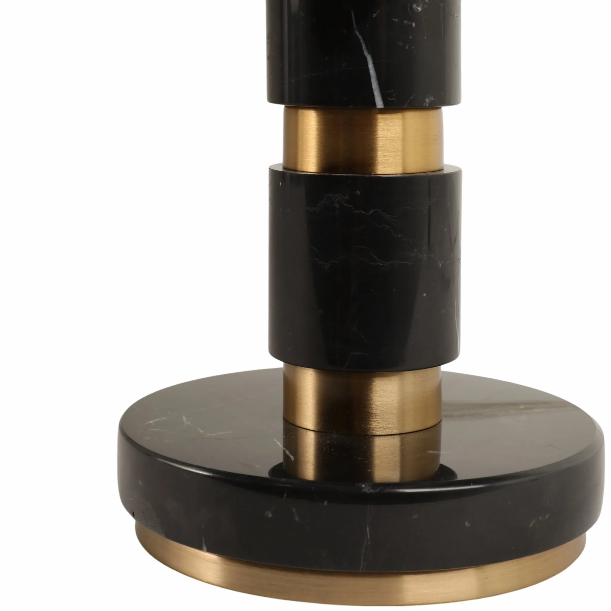 27x14" Stacked Marble Lamp With 2 Pulls, Black/gol - Image 6