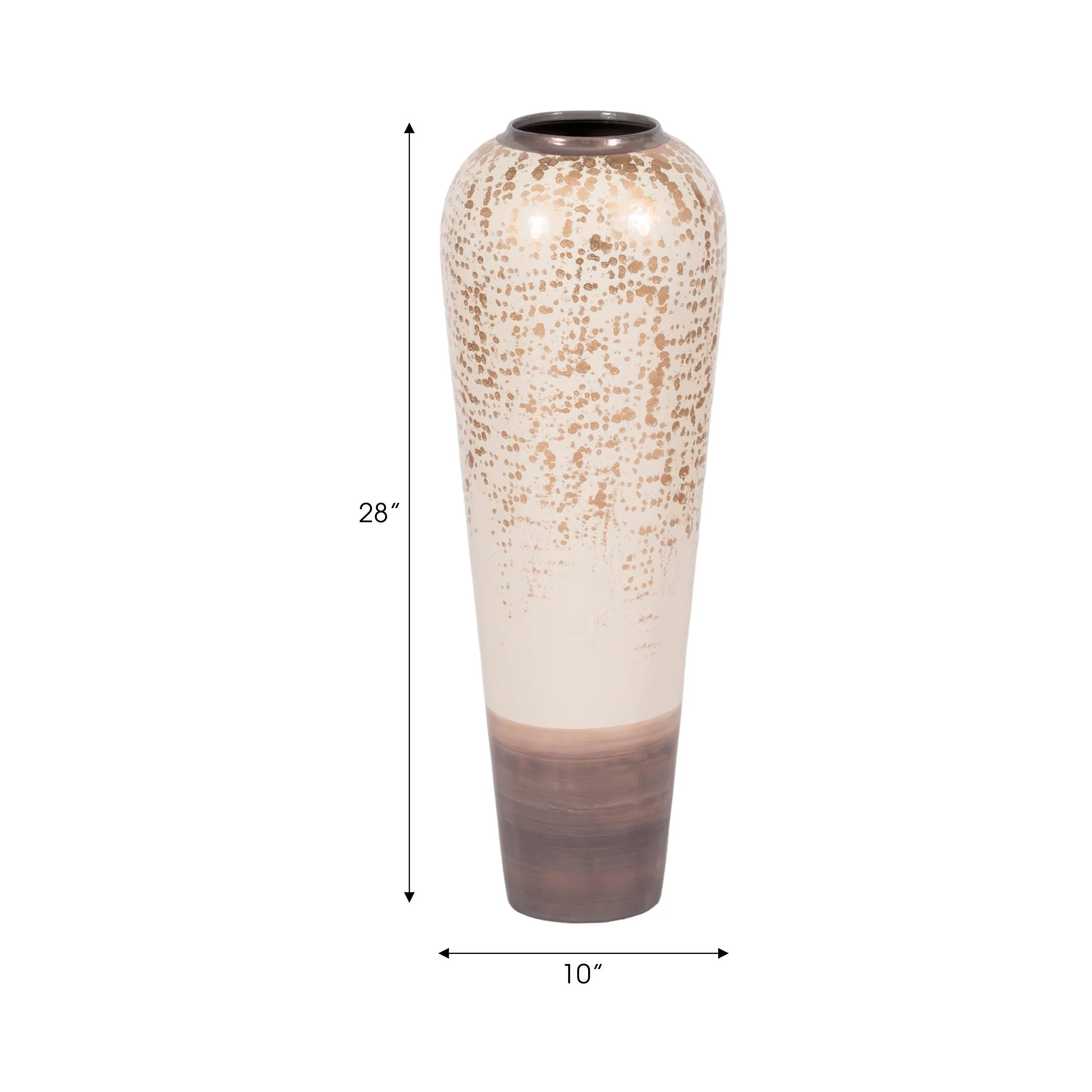 28" Opulence Metal Floor Vase, Grey Multi - Image 6
