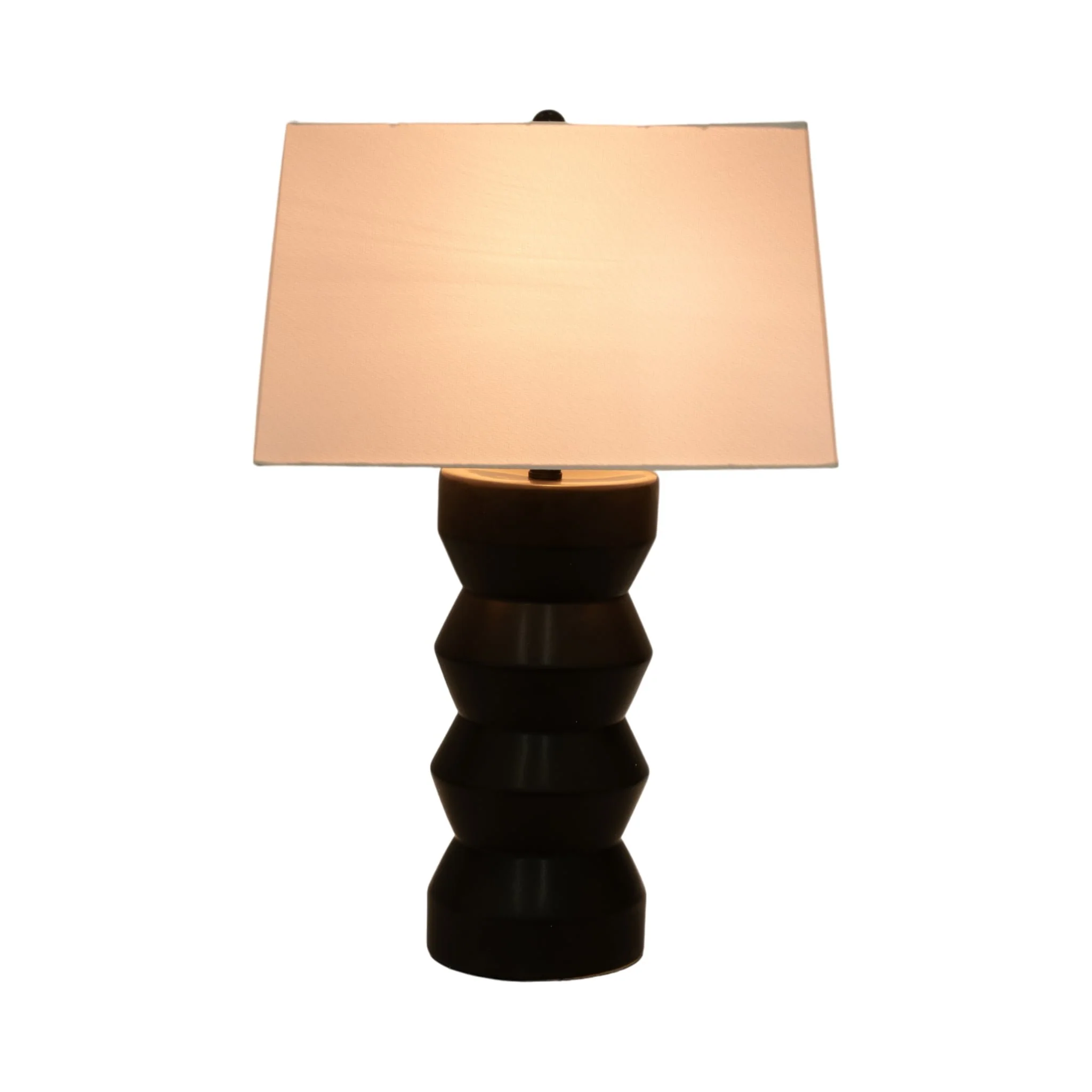 28" Totem Table Lamp, Black - Image 2