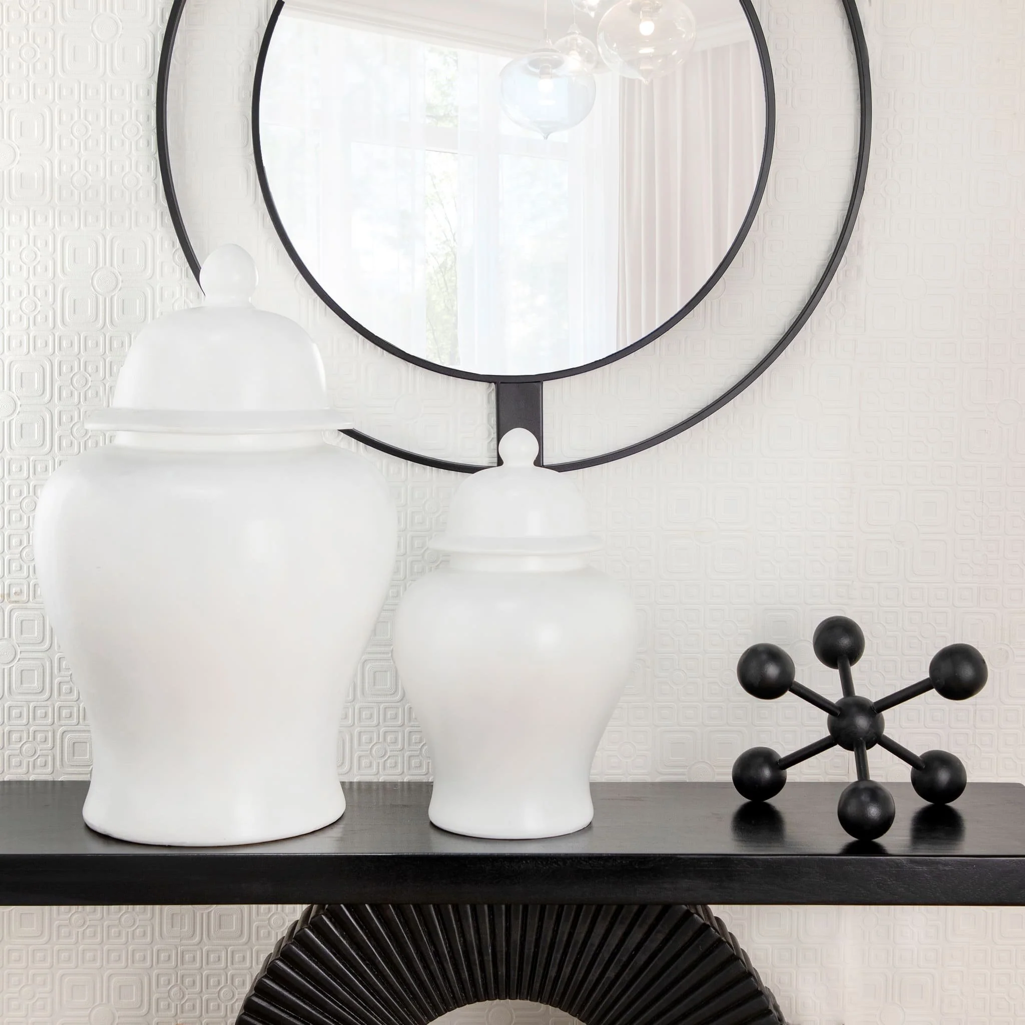 28"h Temple Jar, Matte White - Image 10