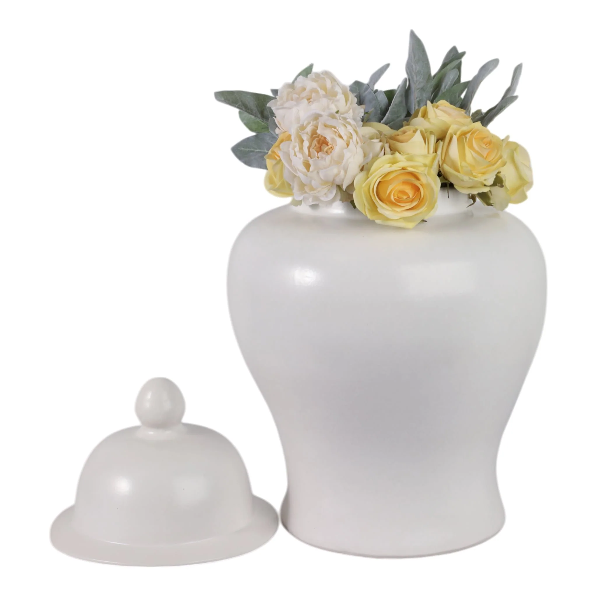 28"h Temple Jar, Matte White - Image 2