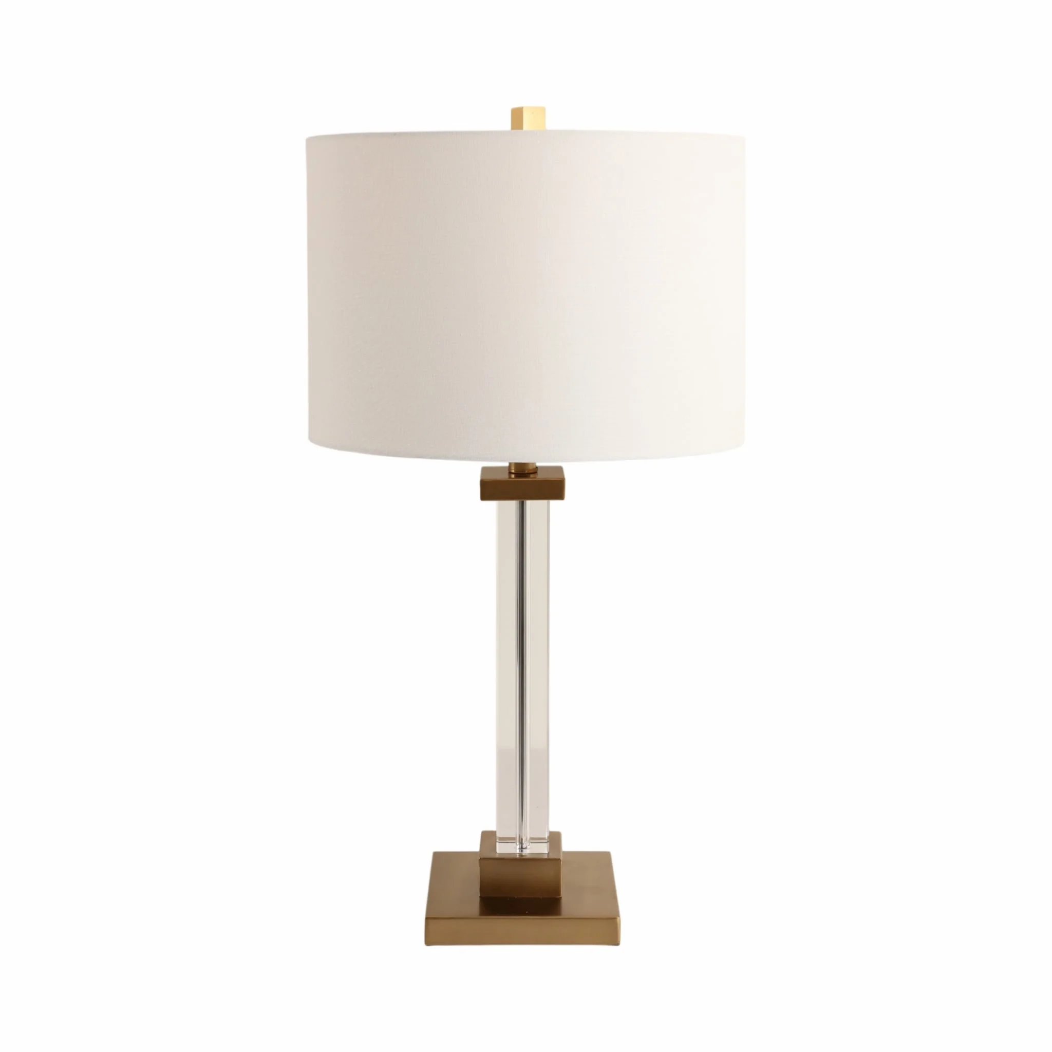 28x15" Traditional Crystal Lamp, Clear - Image 2