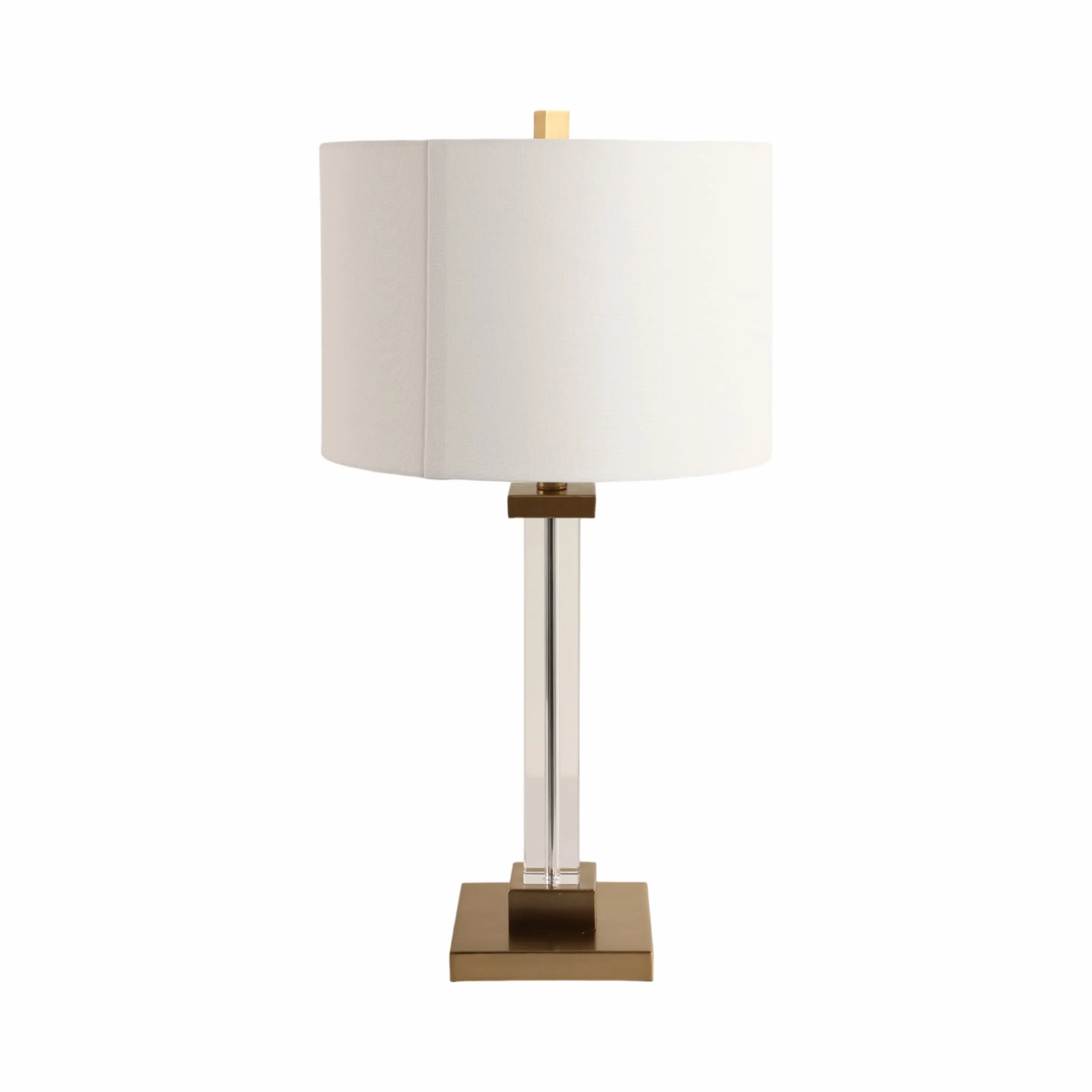 28x15" Traditional Crystal Lamp, Clear - Image 4