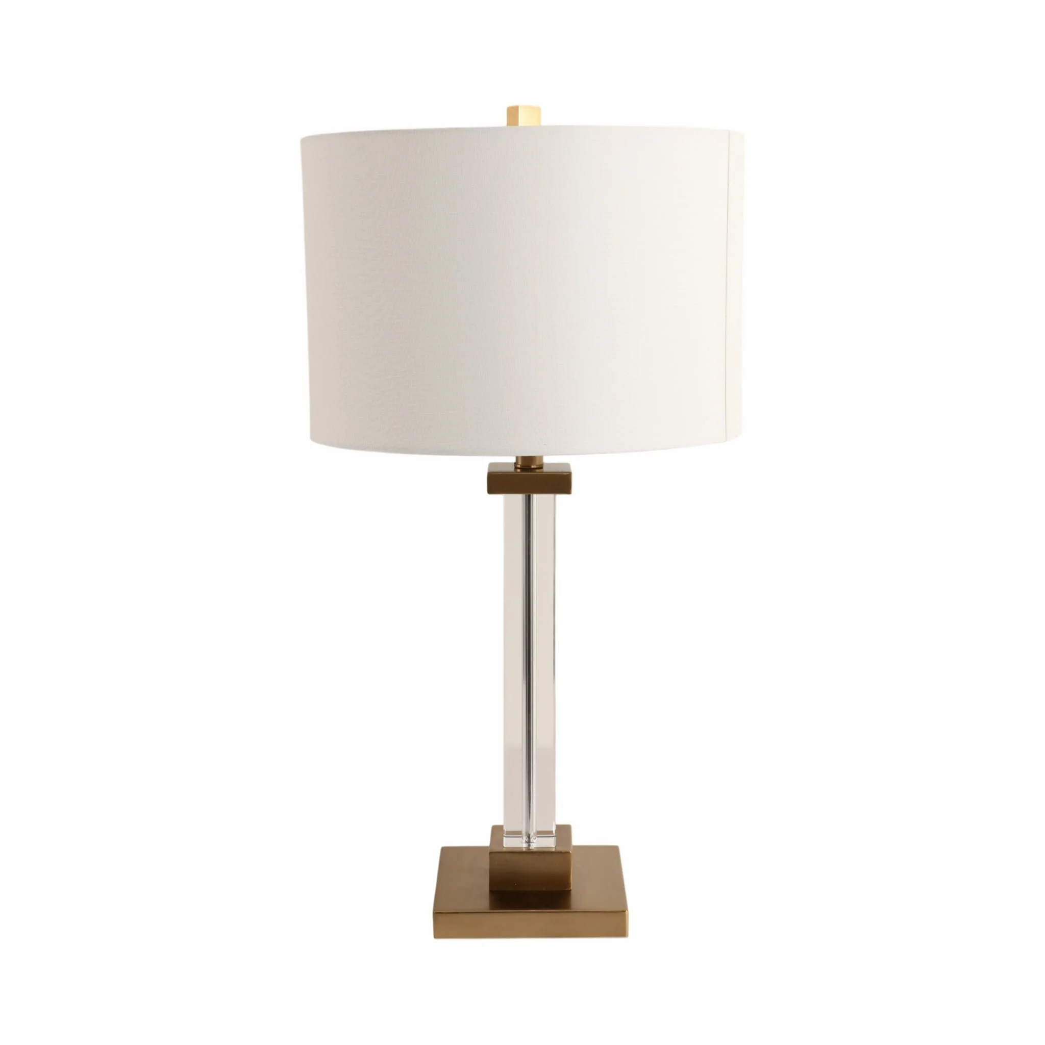 28x15" Traditional Crystal Lamp, Clear - Image 5