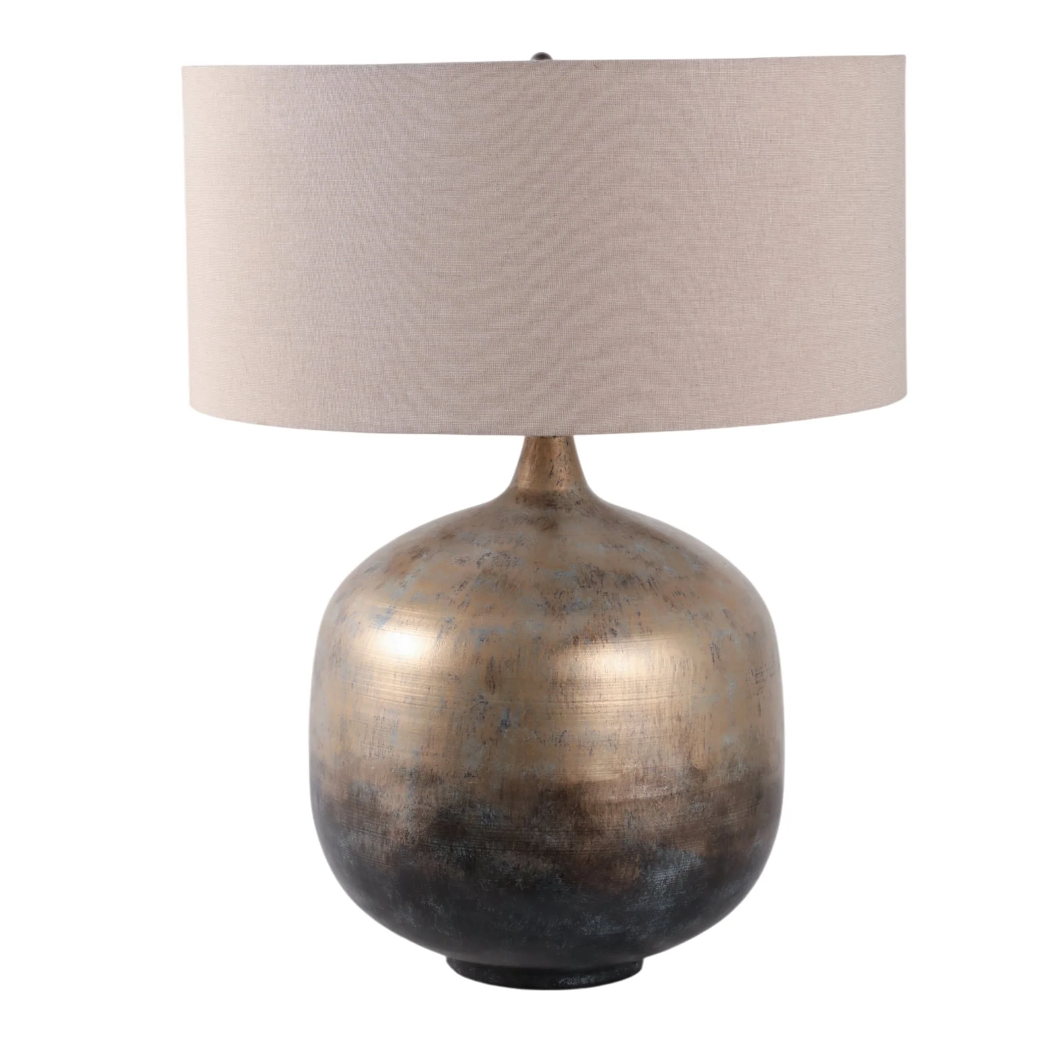 28x22" Metal Base Table Lamp, Brown Multi - Image 3