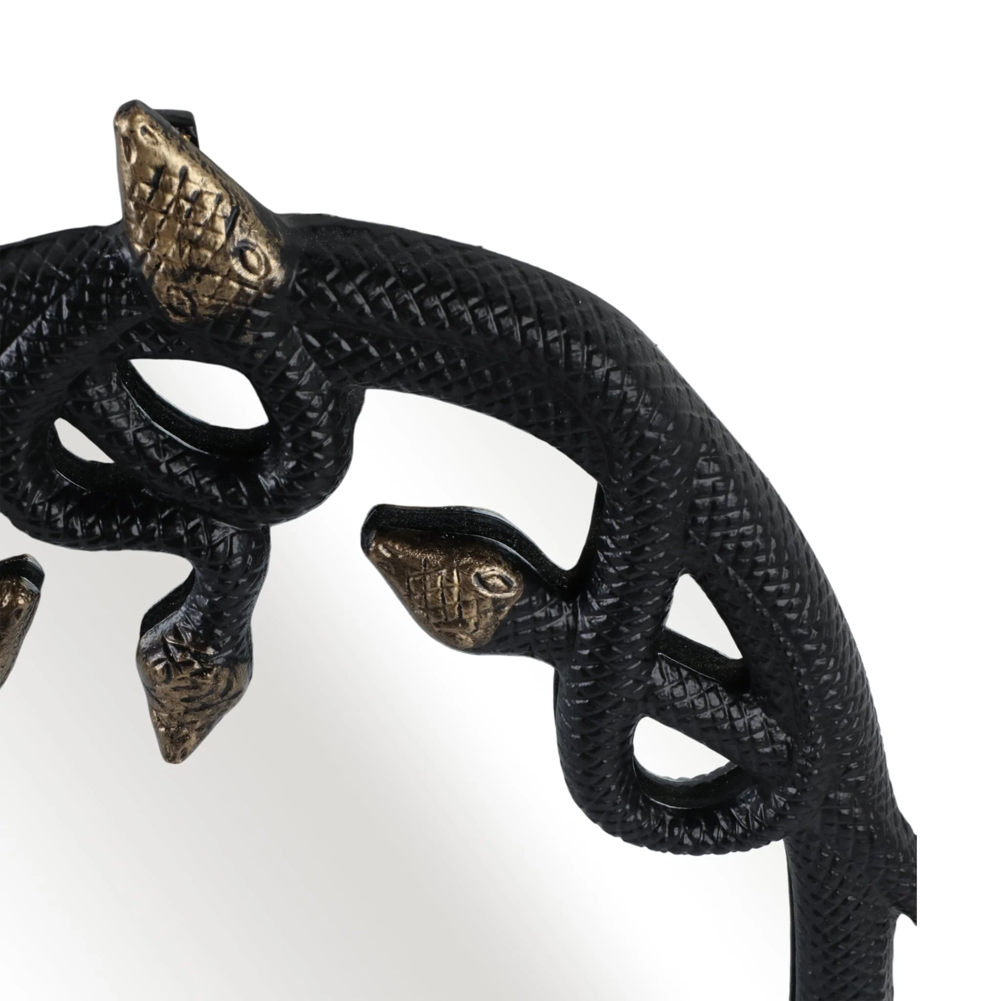28x22" Snake Mirror, Blk/gld - Image 5