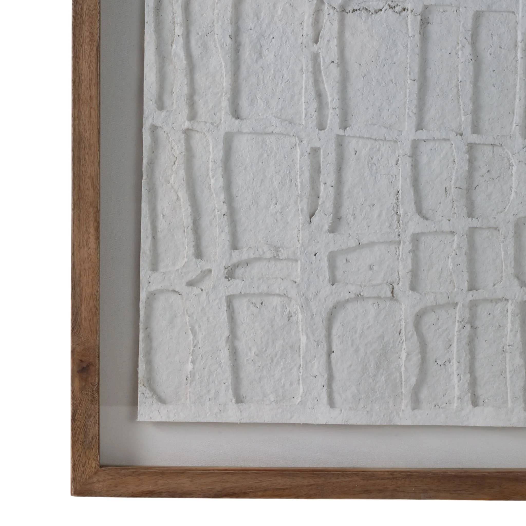 28x35" Paper Mache Wall Art W/wooden Frame /glass - Image 4