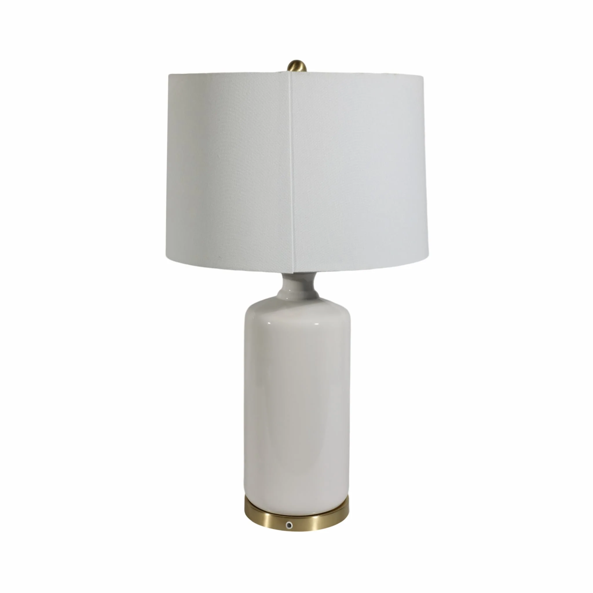 29" Dahlia Flower Applique Table Lamp, Cream/gold - Image 5