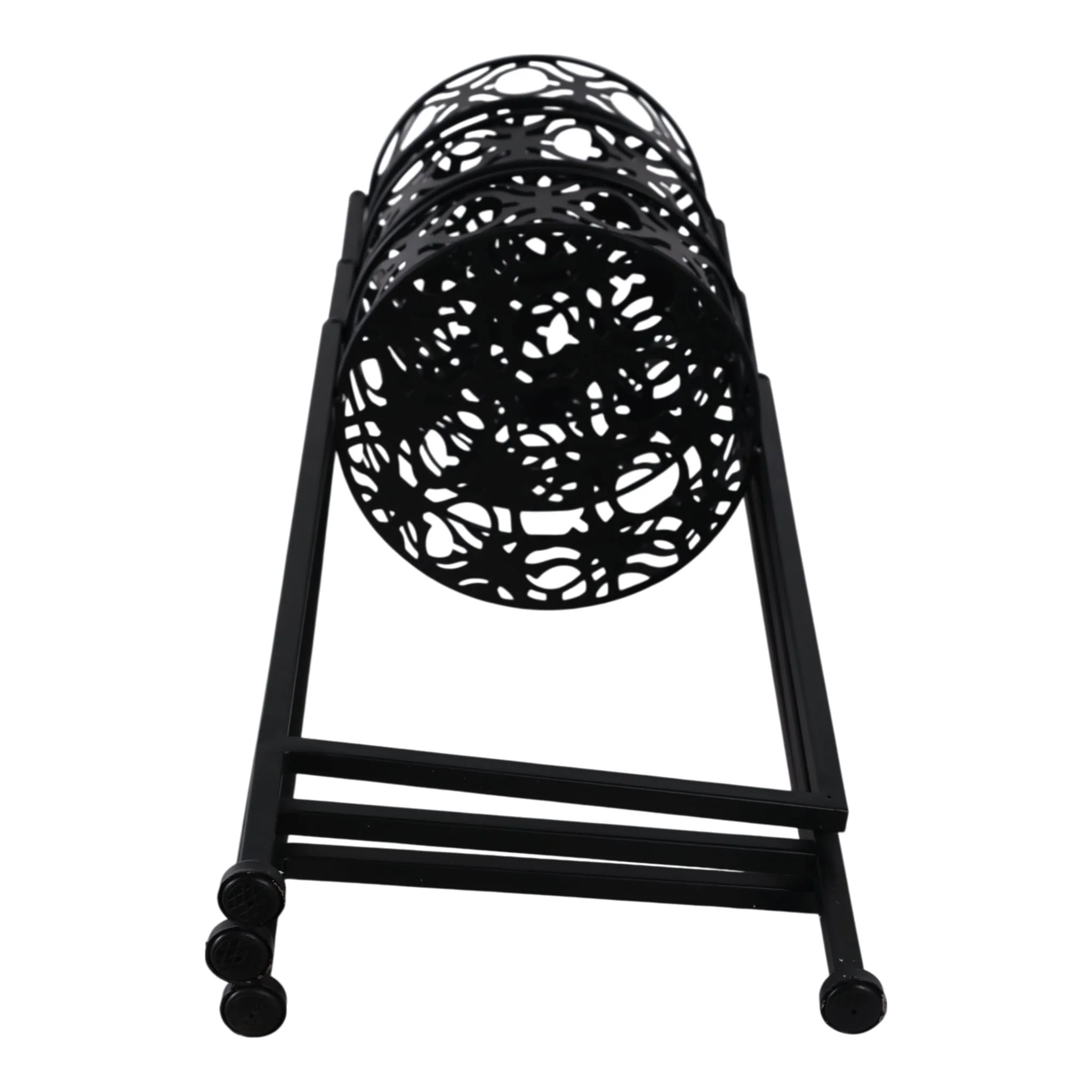 29" Folding 3-tier Plant Stand, Black - Image 8