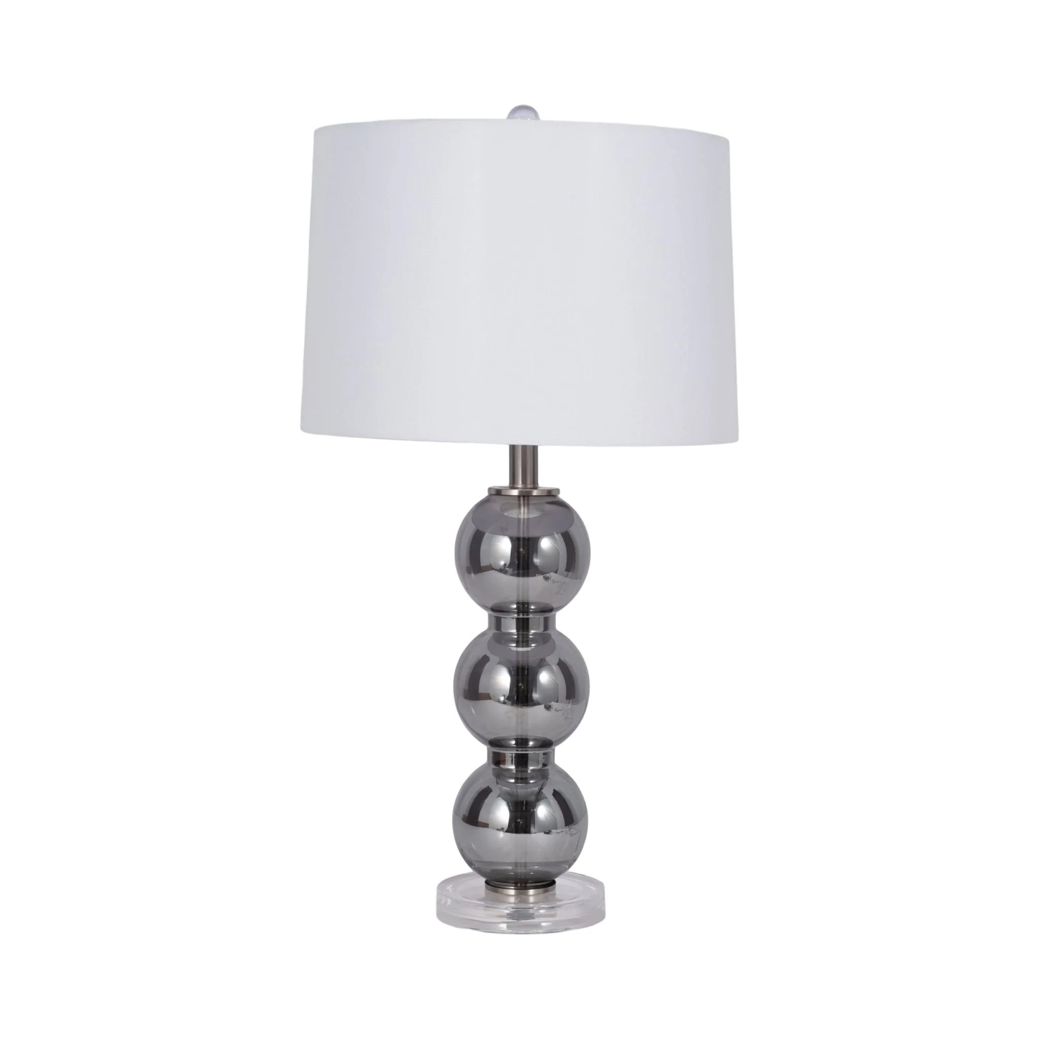 29" Stacked Glass Ball Table Lamp Crystal Base, Sm - Image 3