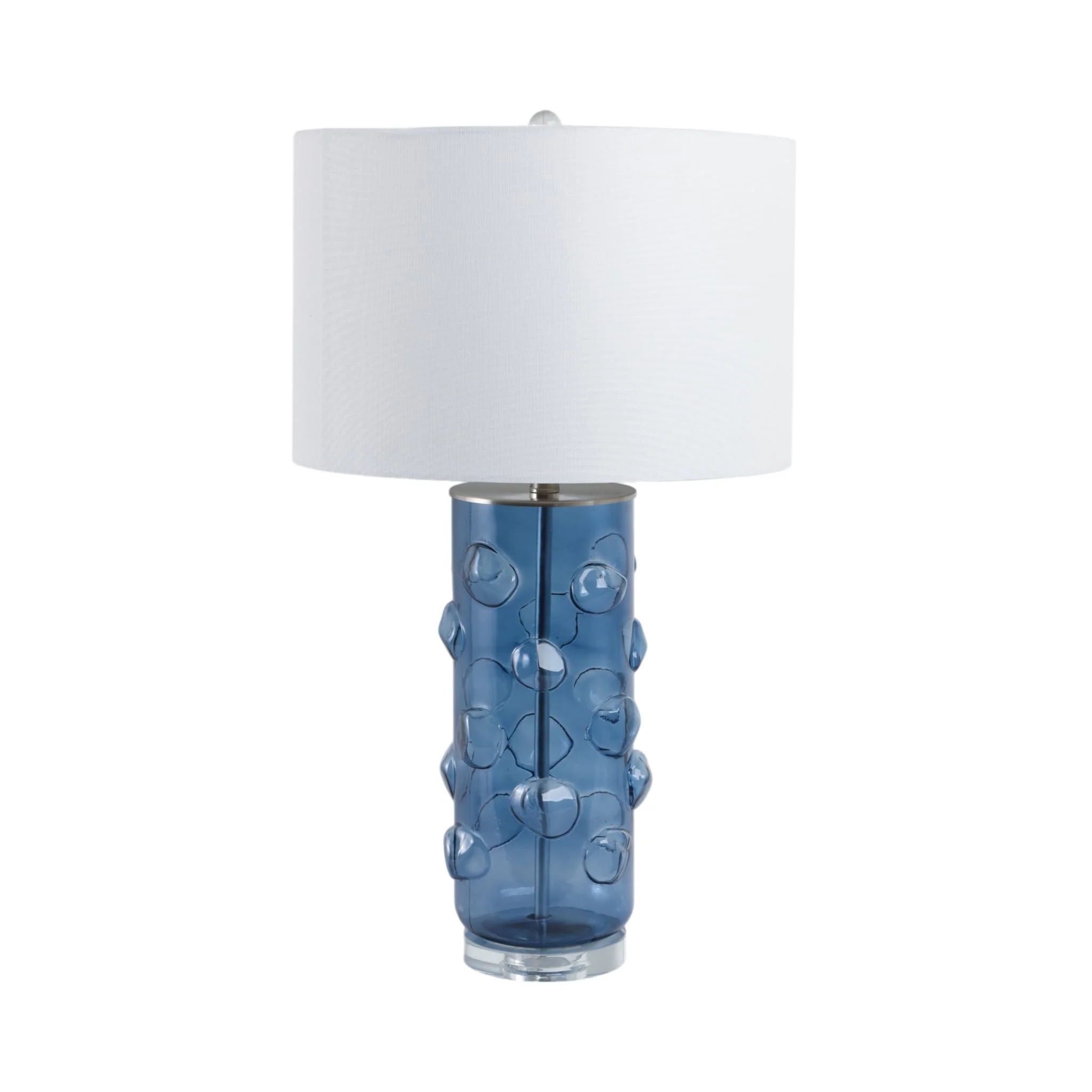 29x17" Glass Bubbles Table Lamp, Blue - Image 2