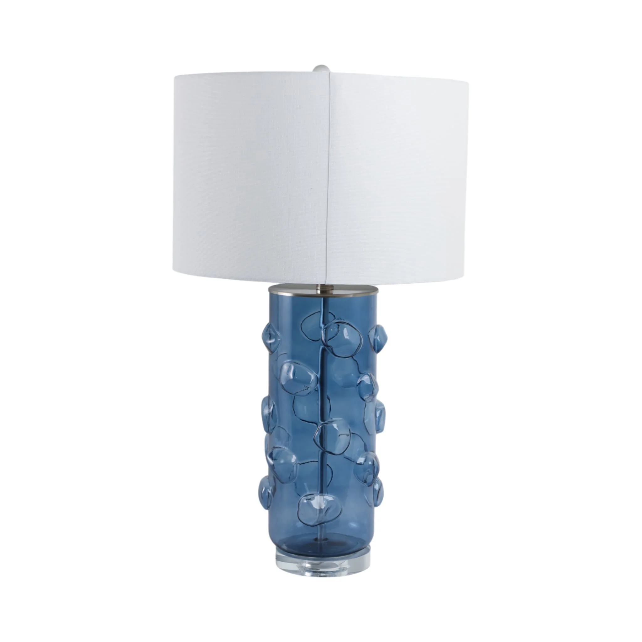 29x17" Glass Bubbles Table Lamp, Blue - Image 3