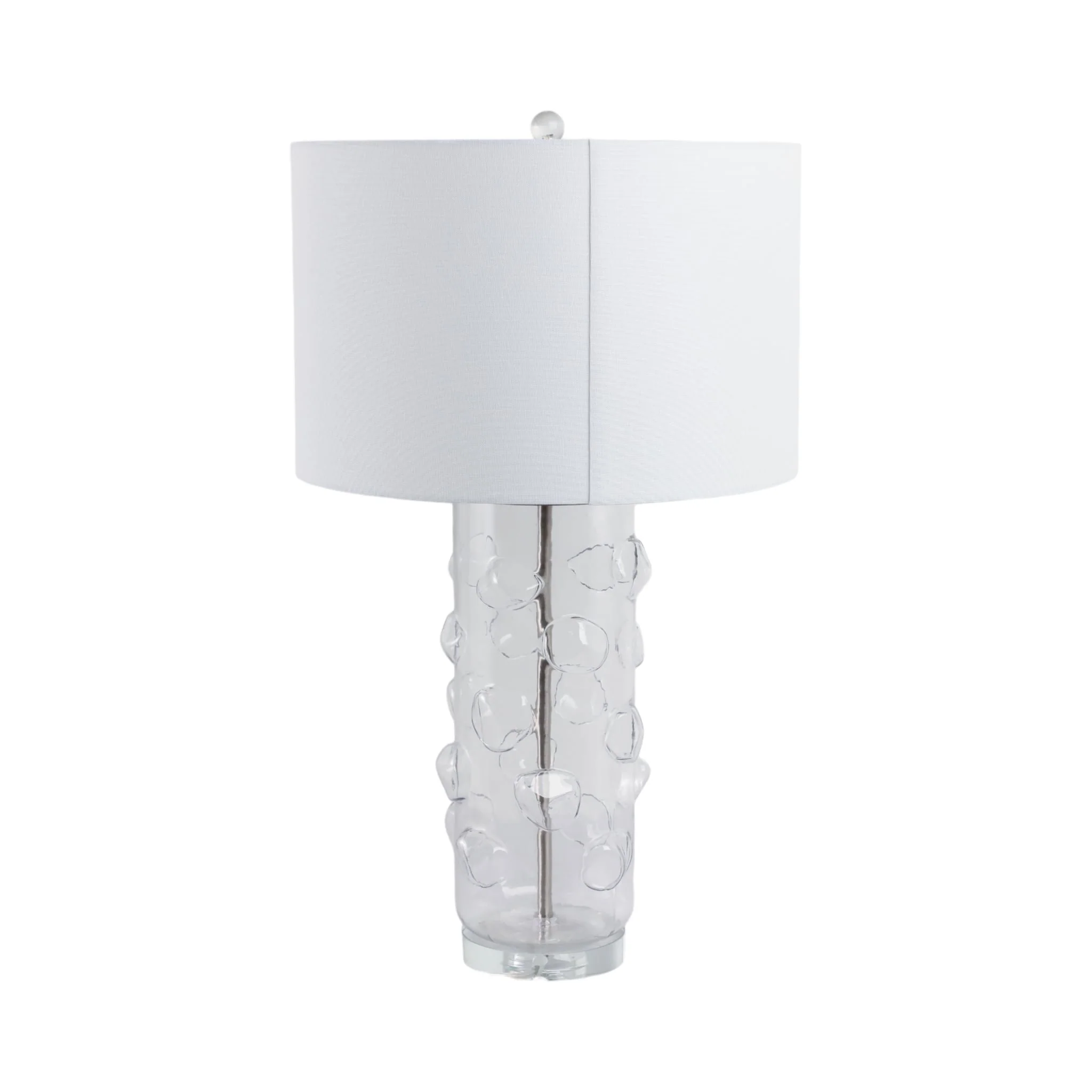 29x17" Glass Bubbles Table Lamp, Clear - Image 4