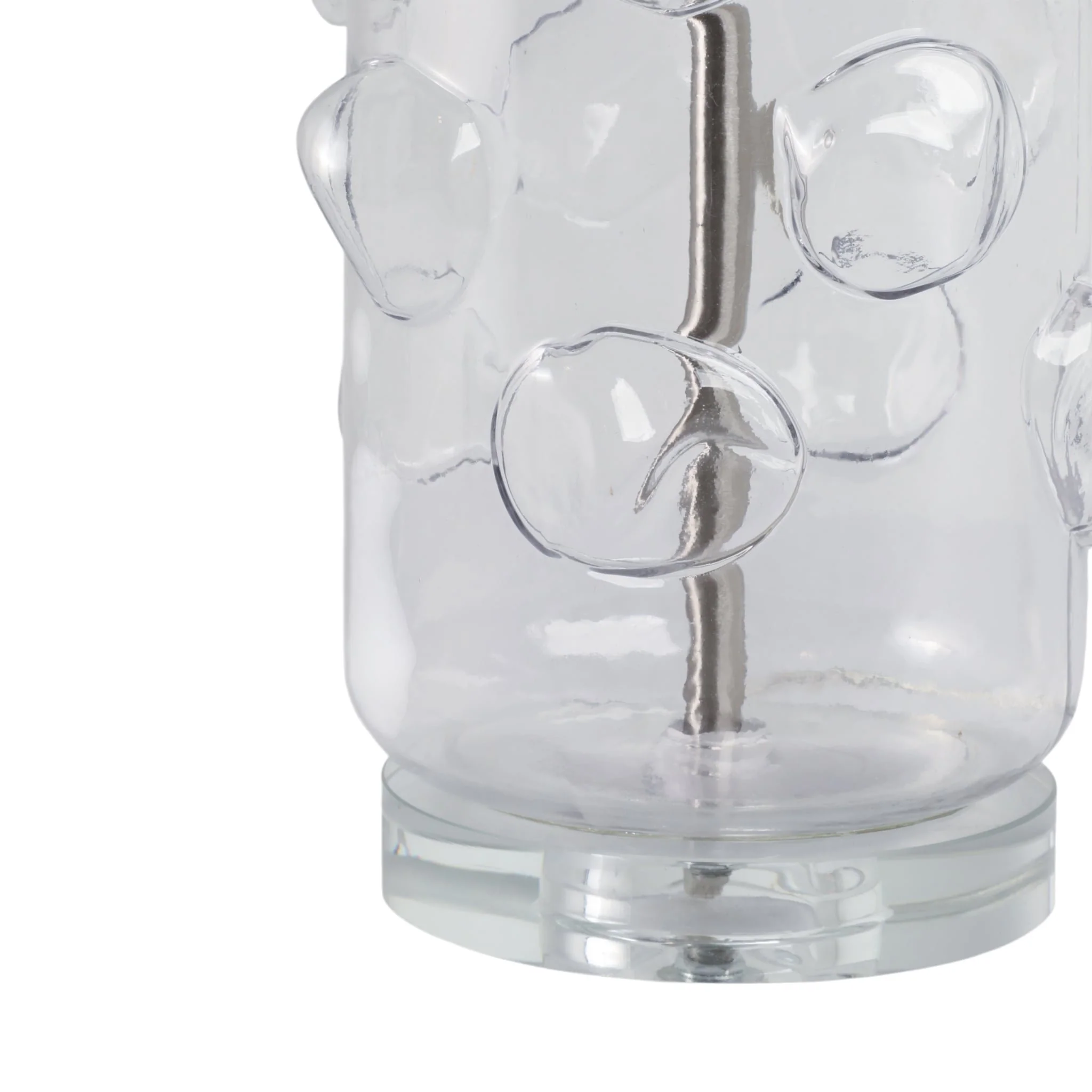 29x17" Glass Bubbles Table Lamp, Clear - Image 5