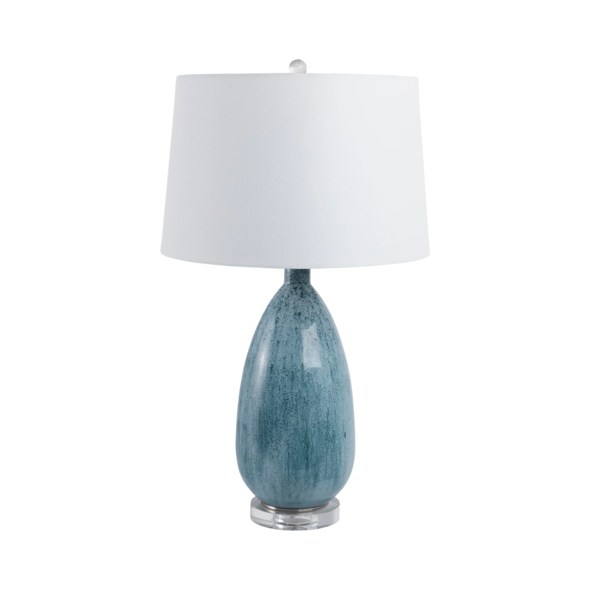29x17" Reactive Finish Table Lamp, Green - Image 2