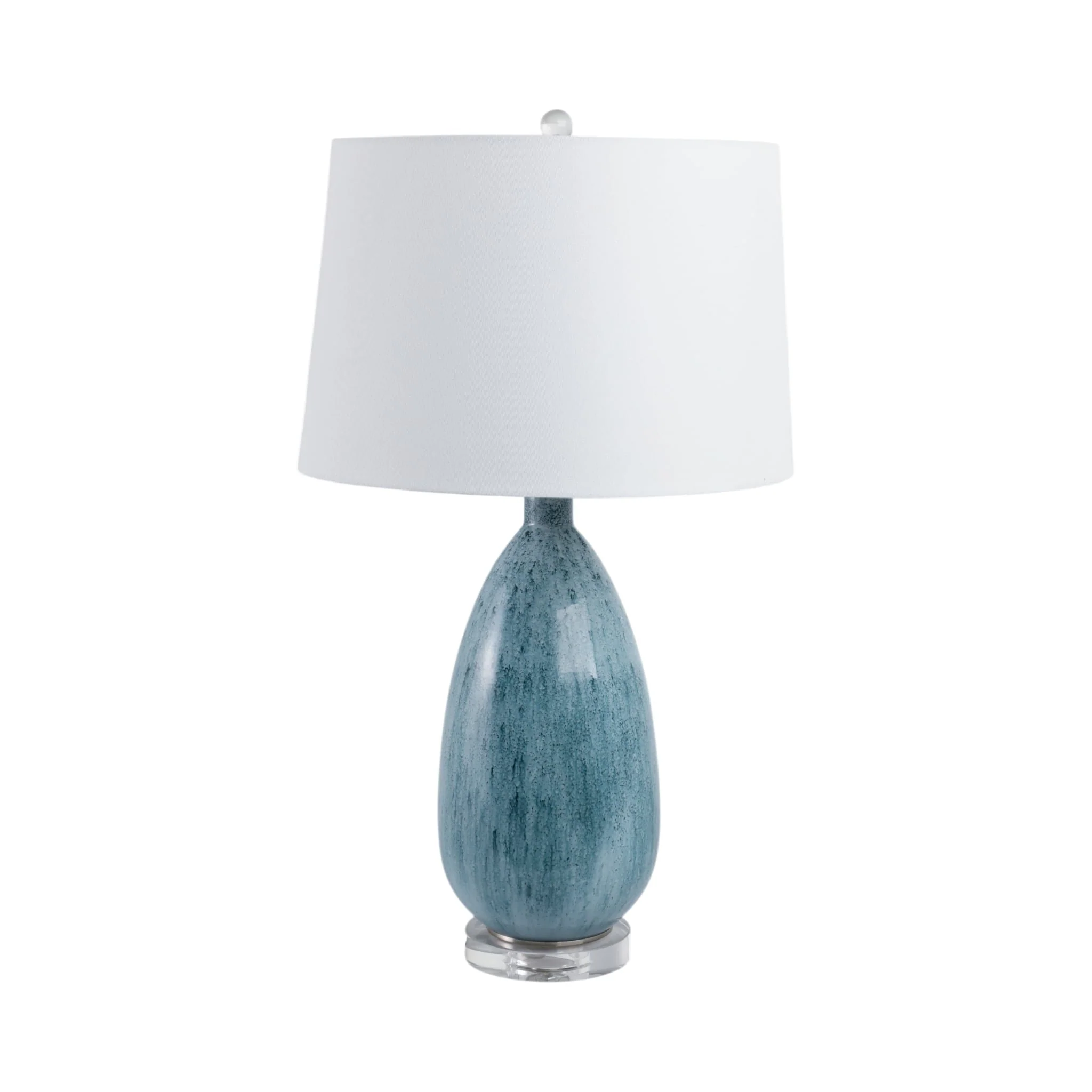 29x17" Reactive Finish Table Lamp, Green - Image 3